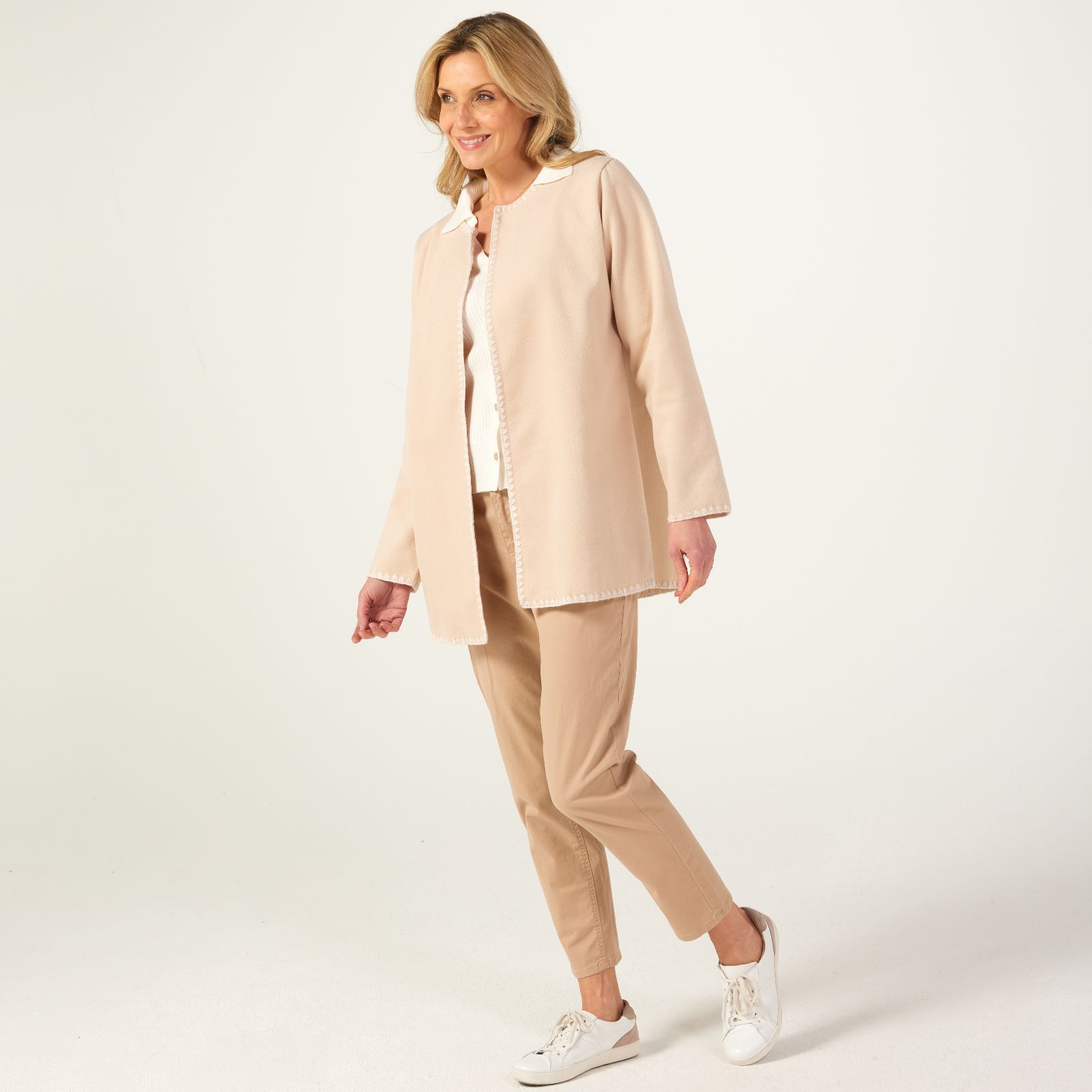 Izabel London Open Edge to Edge Jacket - QVC UK