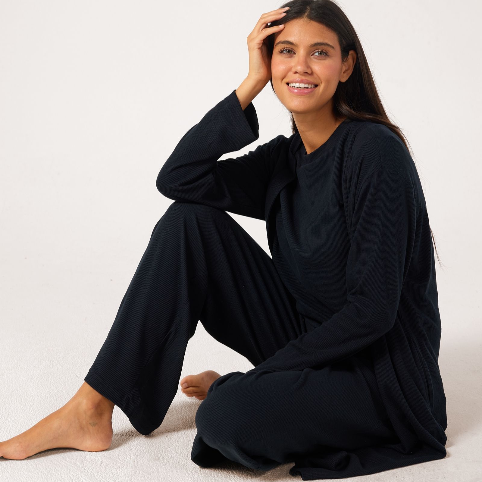 Cozee Home Ribbed 3 Piece Lounge Set