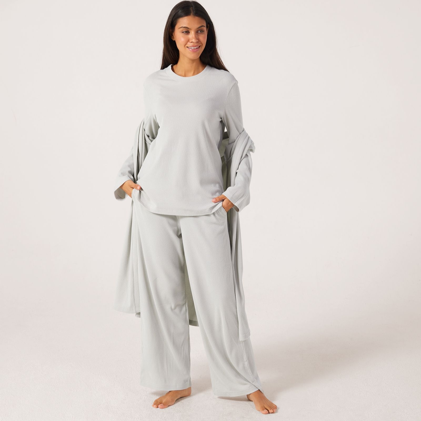 Cozee Home Ribbed 3 Piece Lounge Set