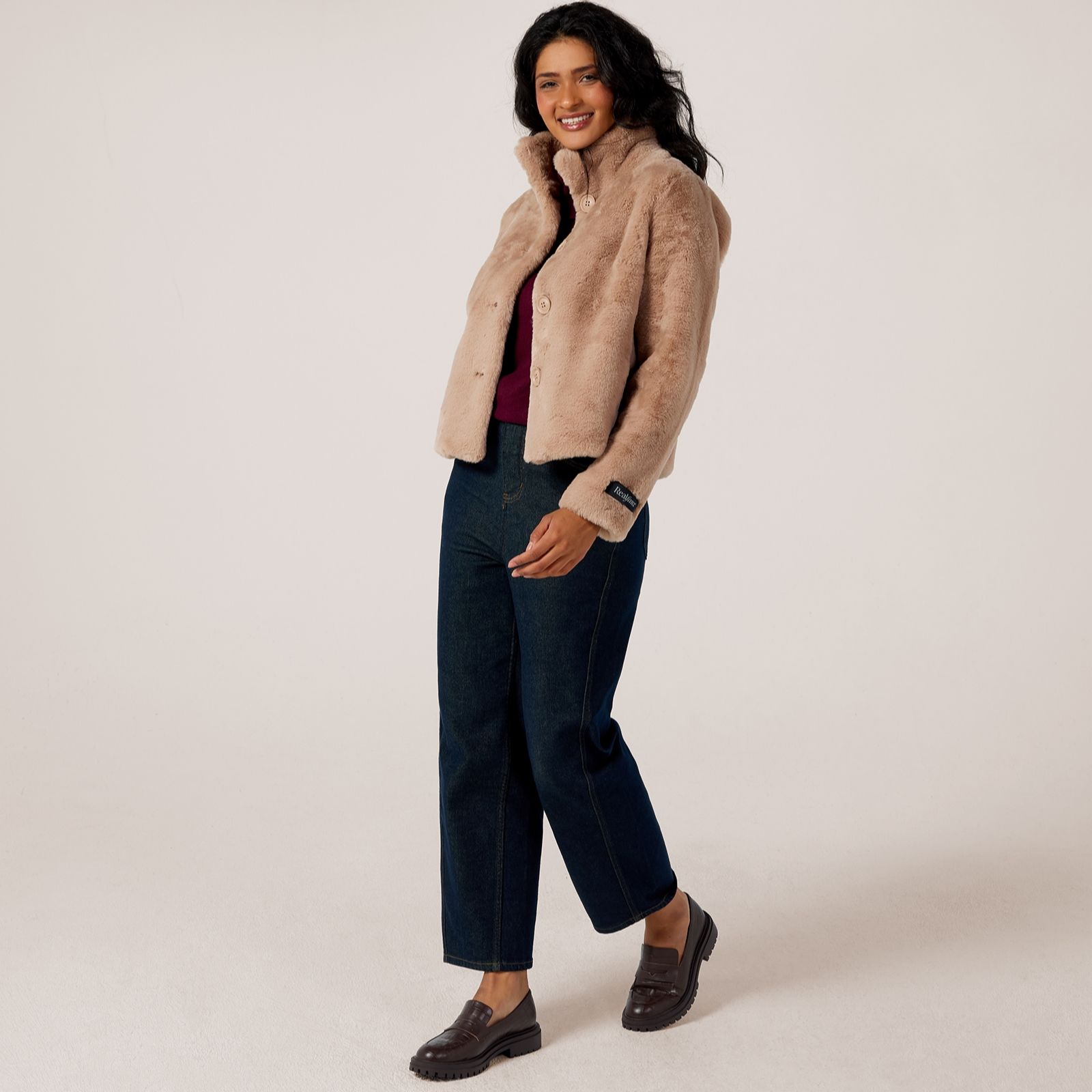 Rino & Pelle Single Breasted Fake Fur Jacket