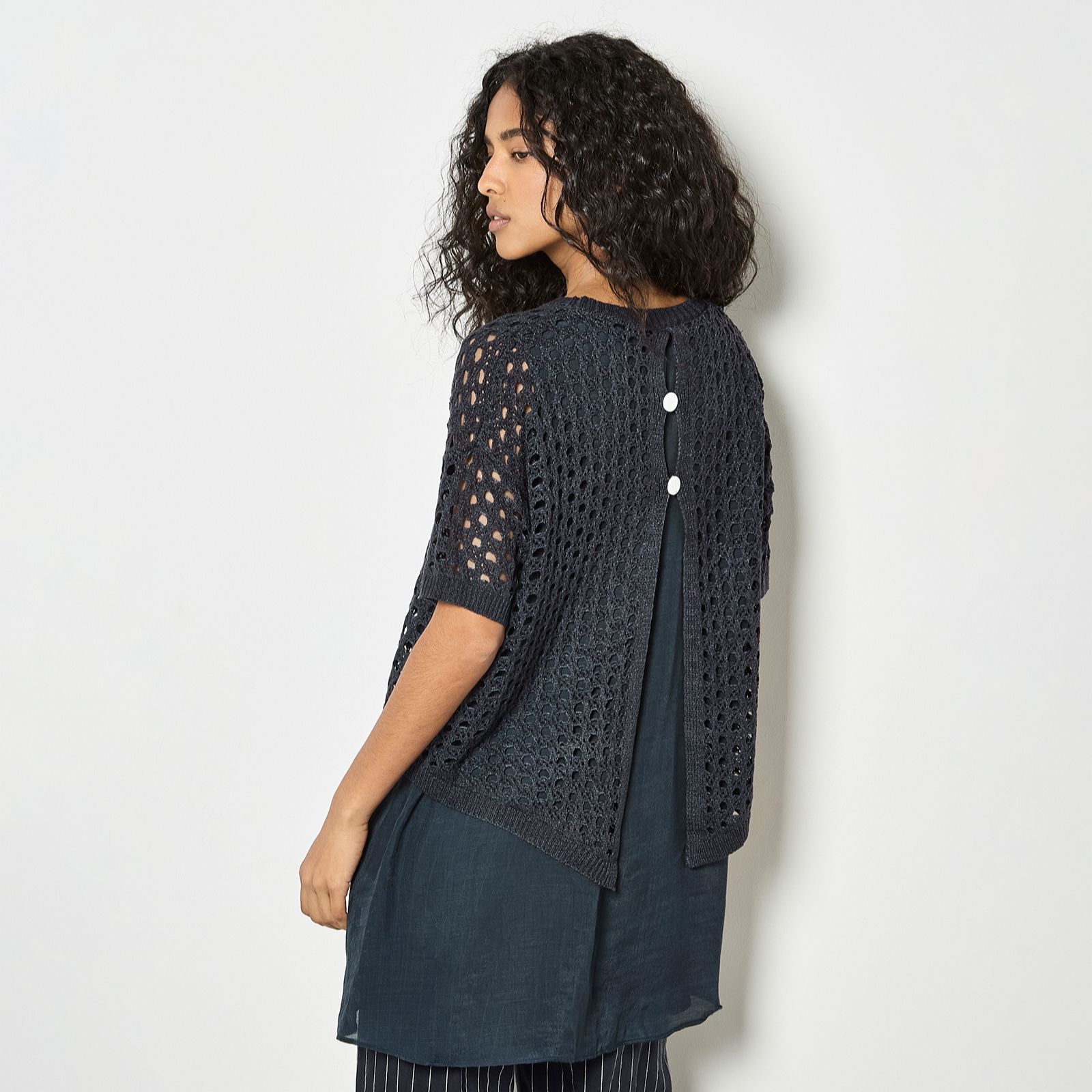 Apricot Knitted Layer Tunic