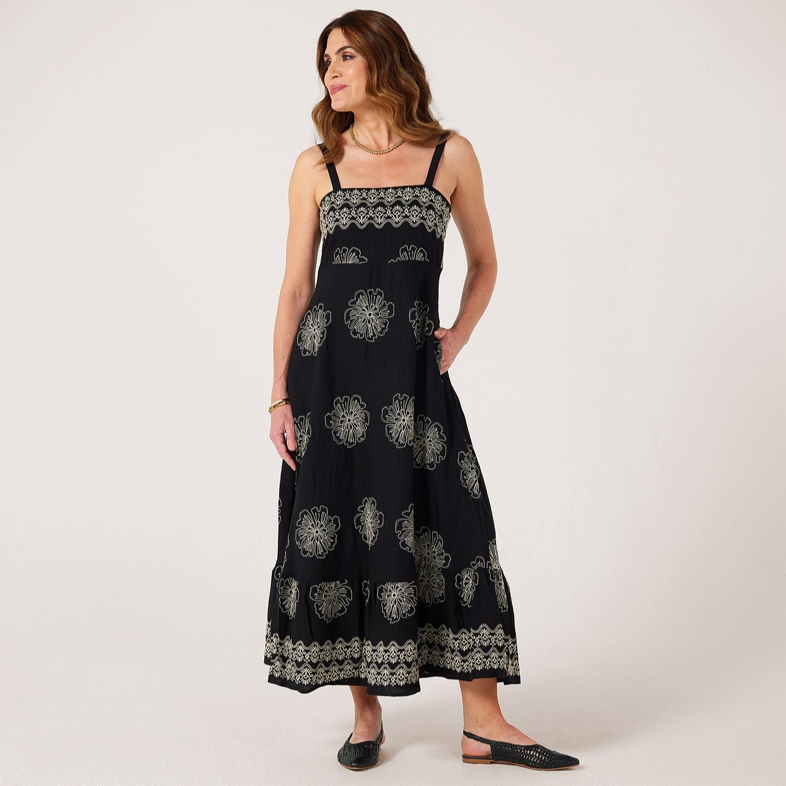 Izabel London Embroidered Maxi Dress