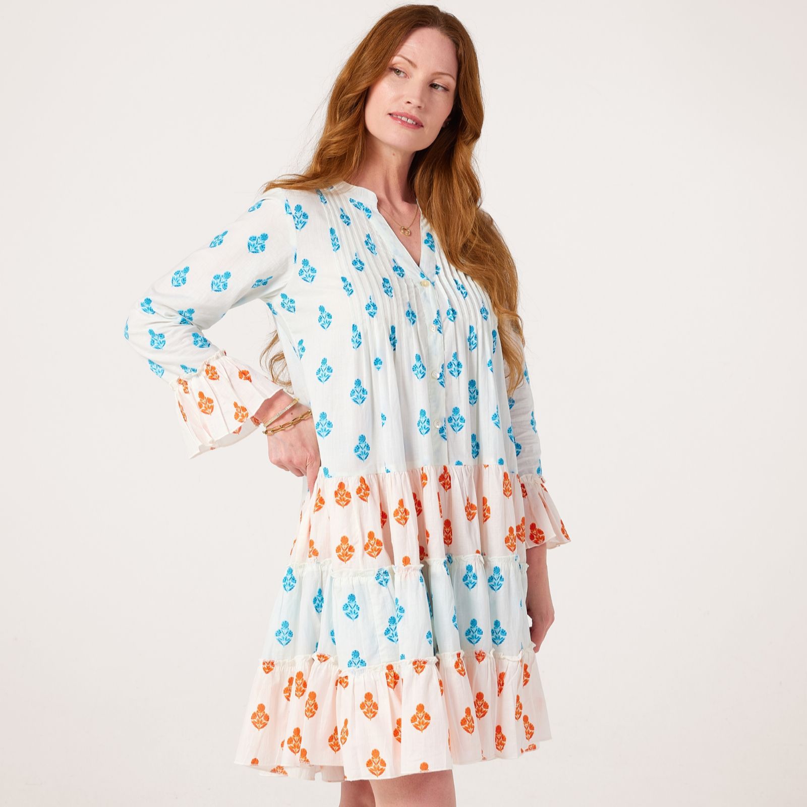 Handprint Dream Long Sleeve Lobster Mini Dress