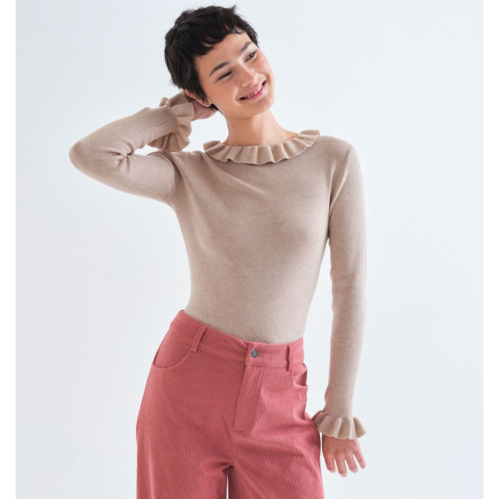 Compania Fantastica Frill Detail Top