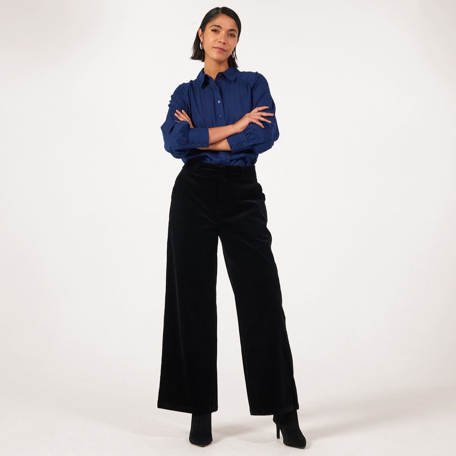 Ben de Lisi Corduroy Wide Leg Trouser Petite