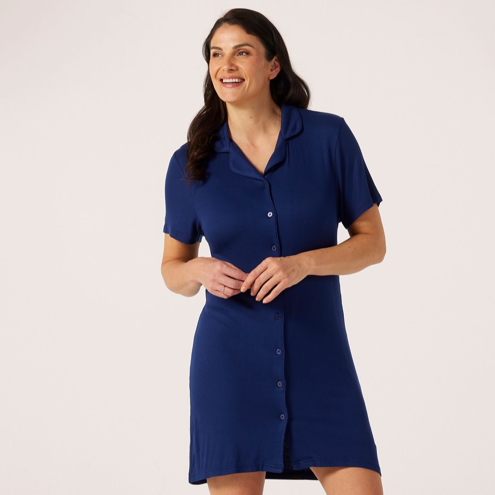 Pretty You Ribbed Viscose Night Shirt
