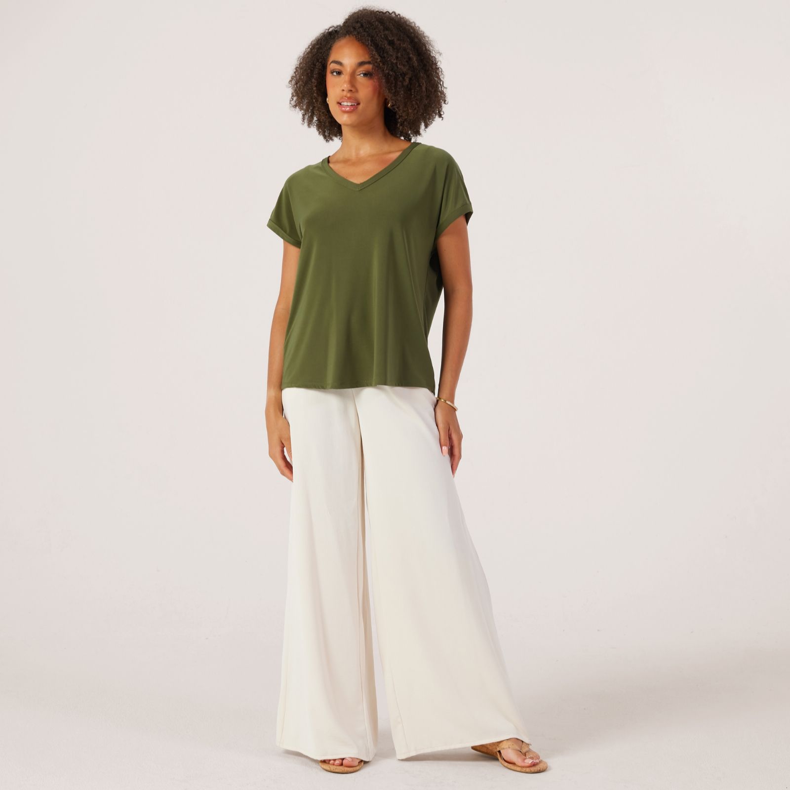 Kim & Co Brazil Jersey Short Dolman Sleeve Top