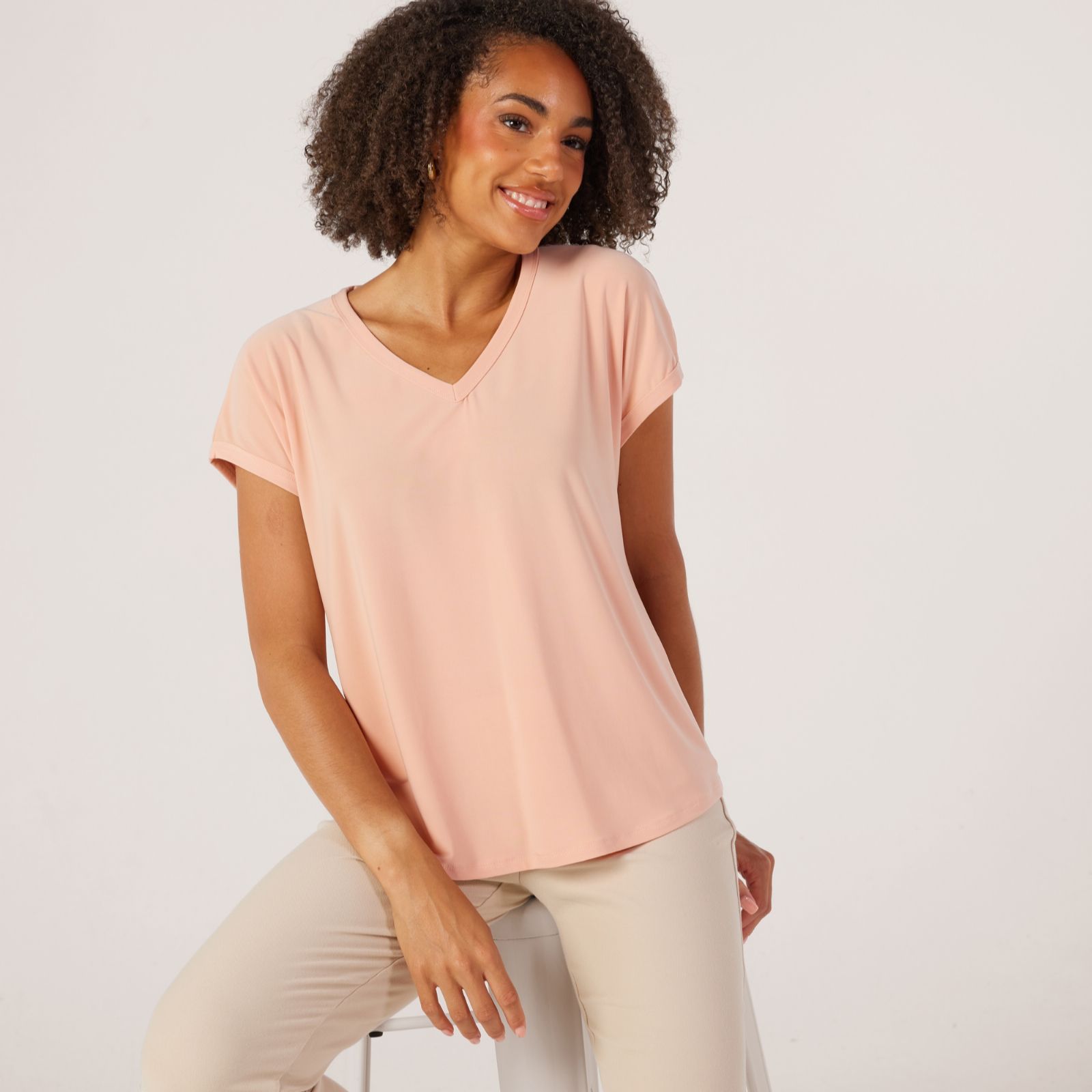 Kim & Co Brazil Jersey Short Dolman Sleeve Top