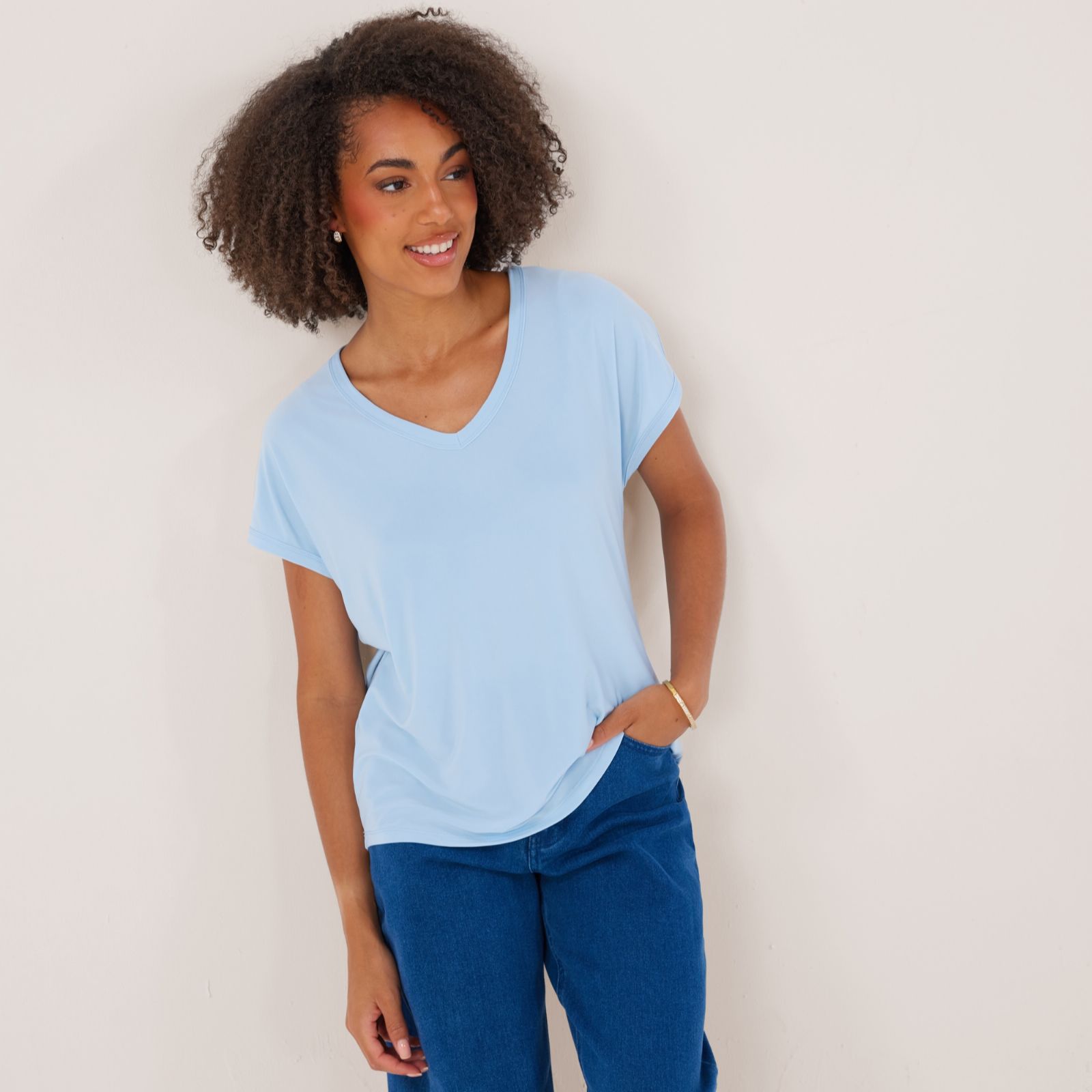Kim & Co Brazil Jersey Short Dolman Sleeve Top