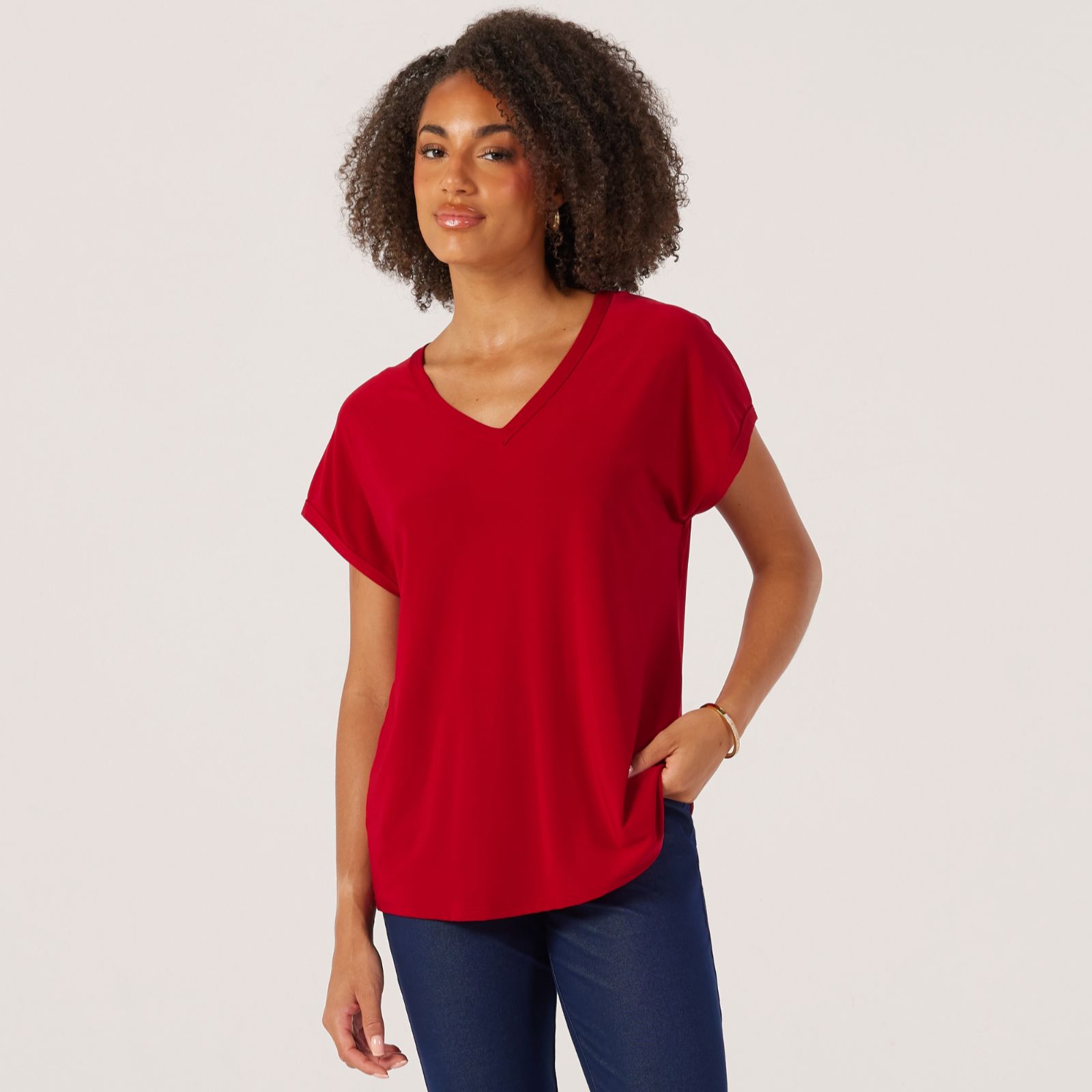 Kim & Co Brazil Jersey Short Dolman Sleeve Top