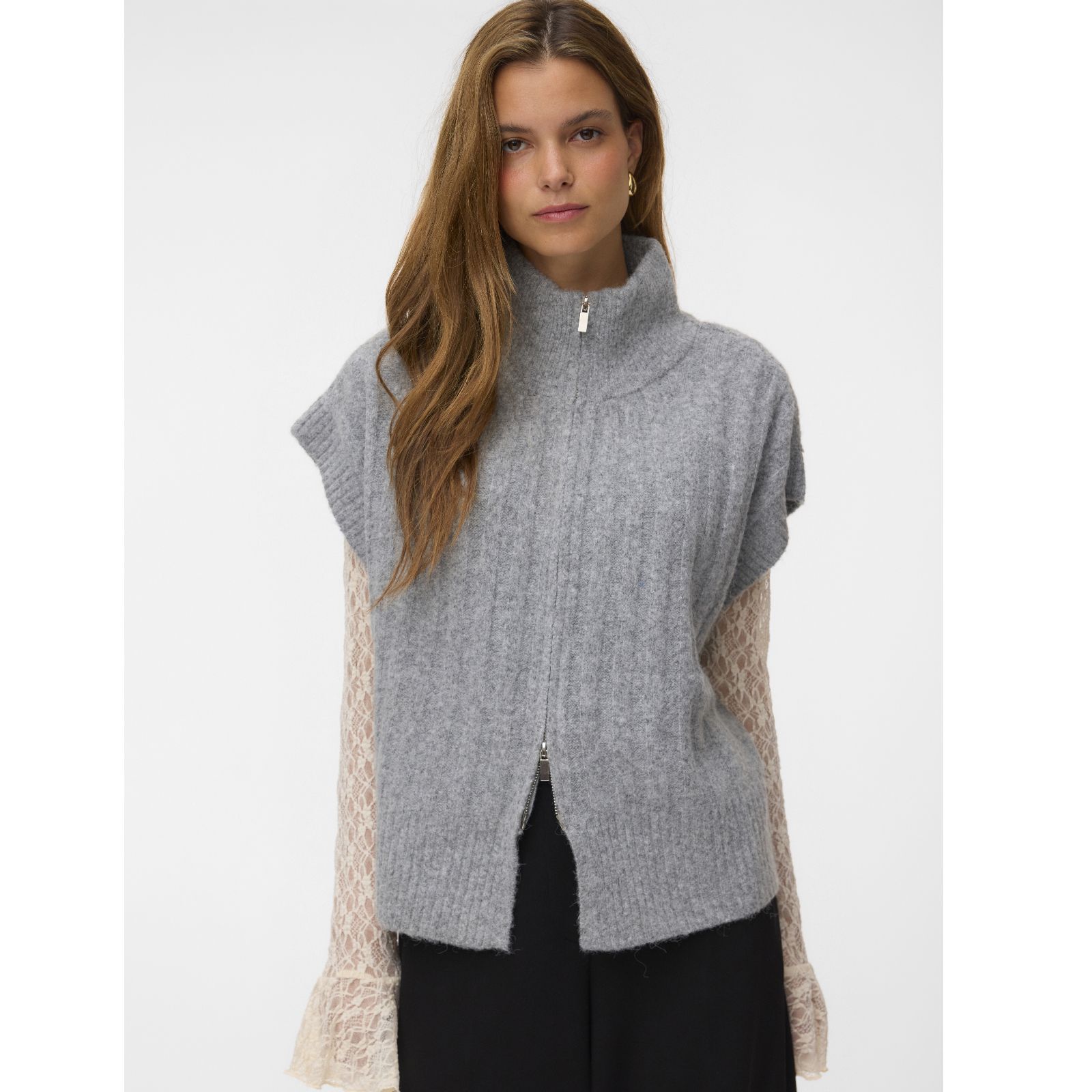 Vero Moda Bang Full Zip Knitted Vest