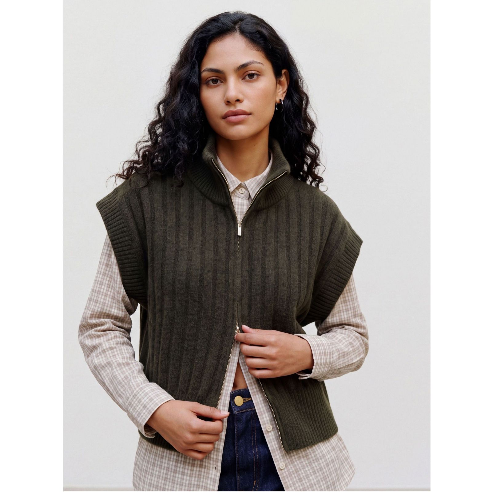 Vero Moda Bang Full Zip Knitted Vest