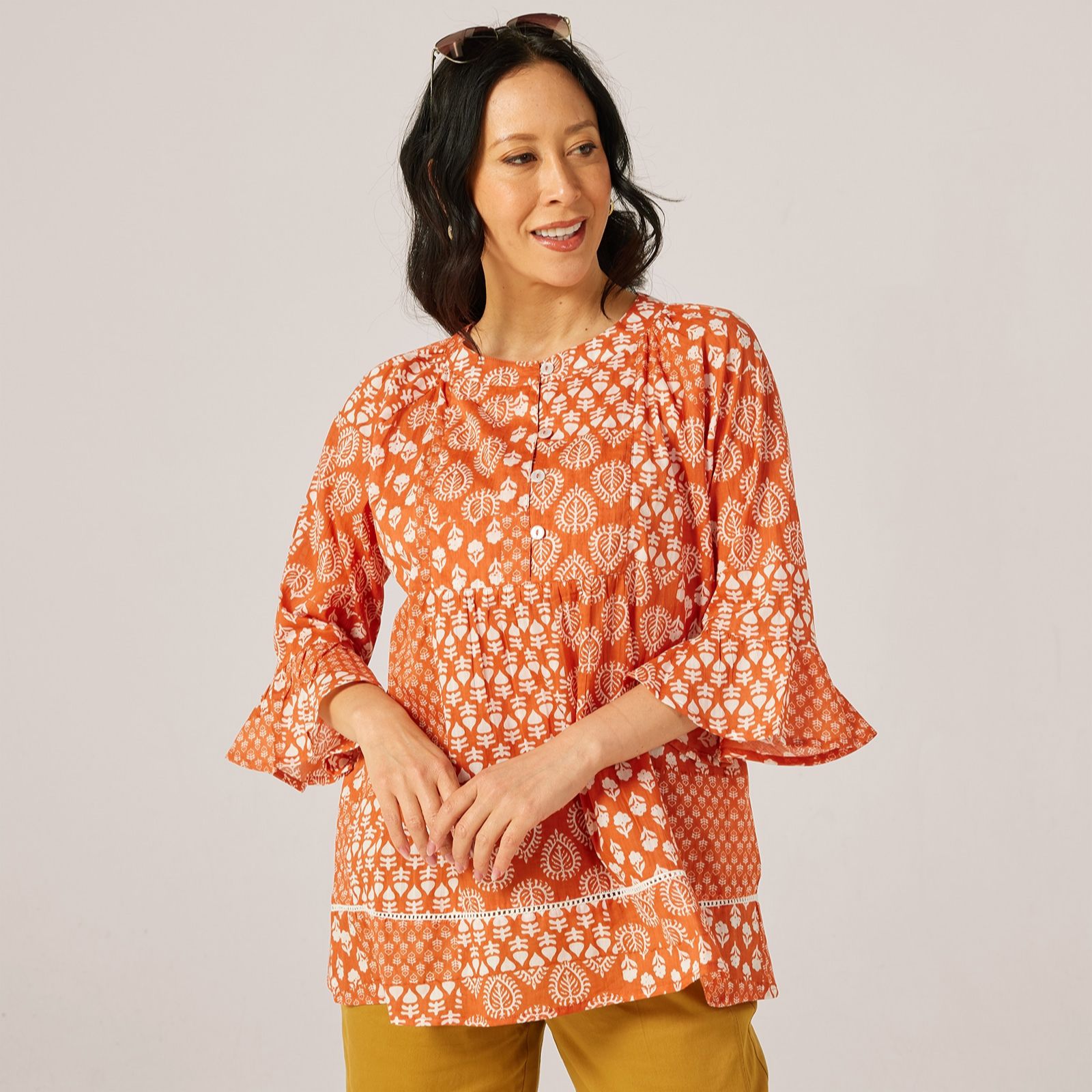 Izabel London Patchwork Blouse