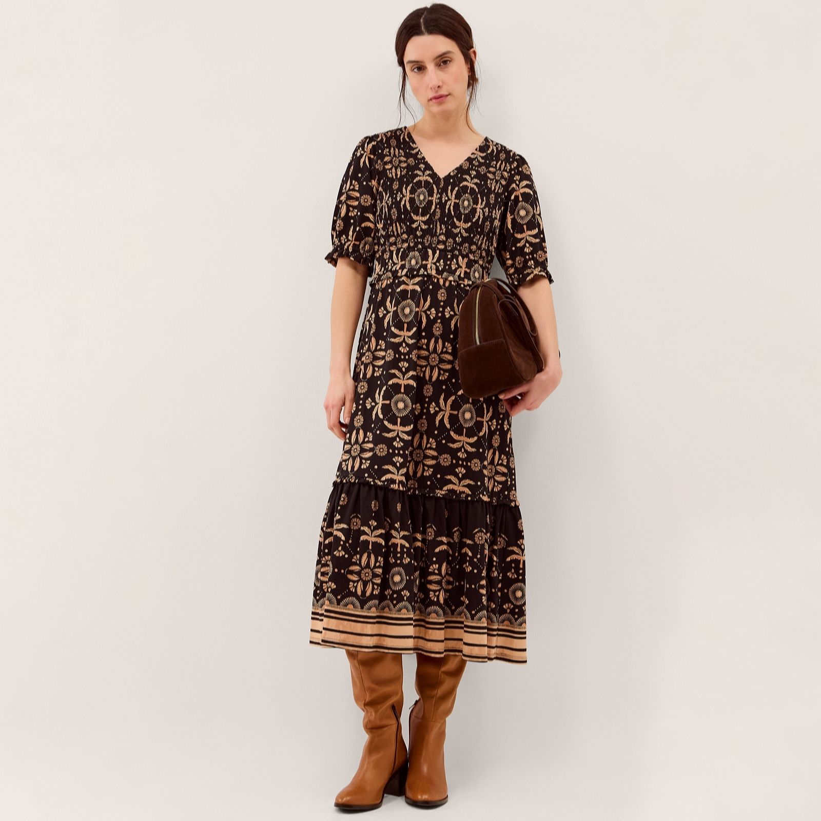 Monsoon Thalia Print Jersey Dress