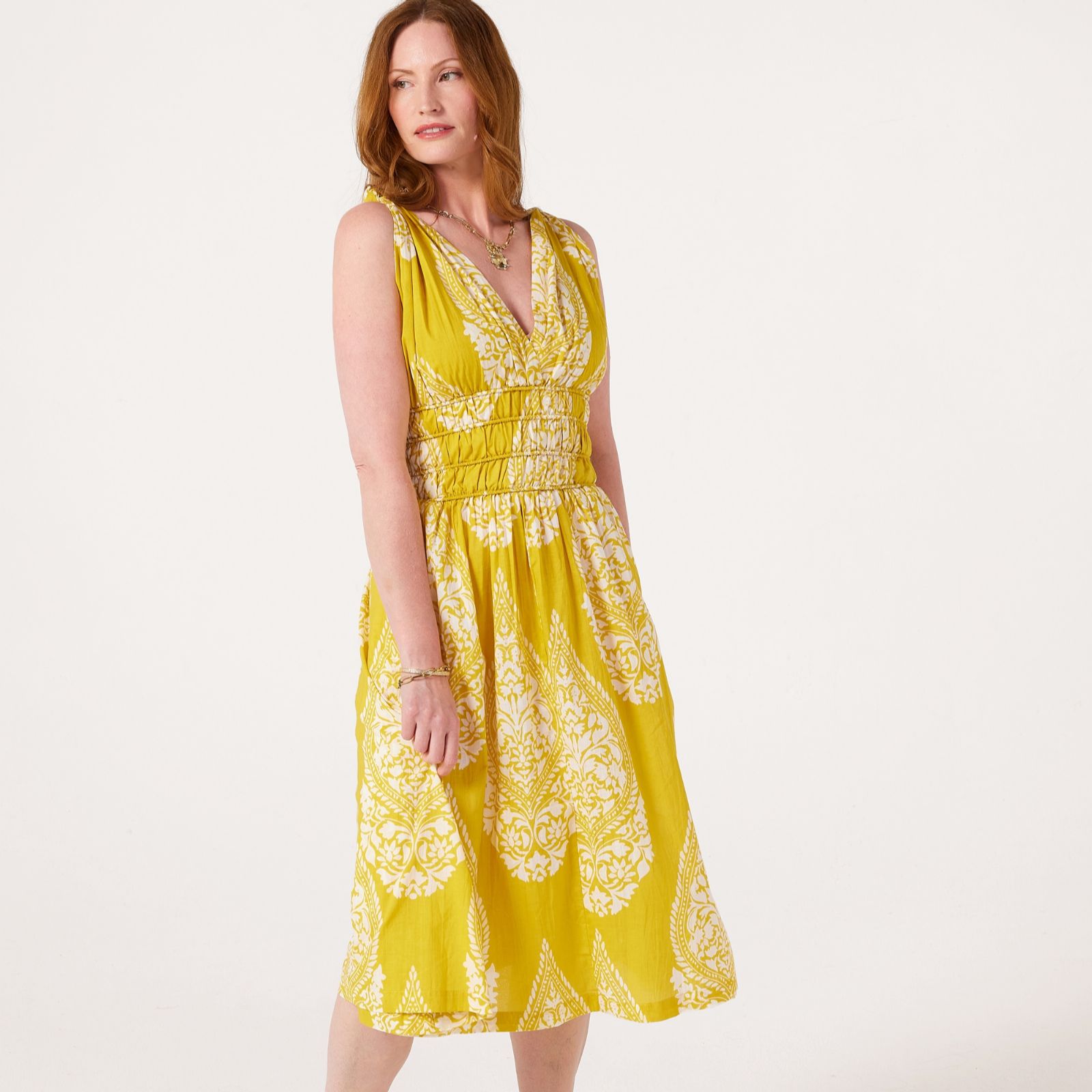 Handprint Dream Lindsay Midi Sleeveless Dress