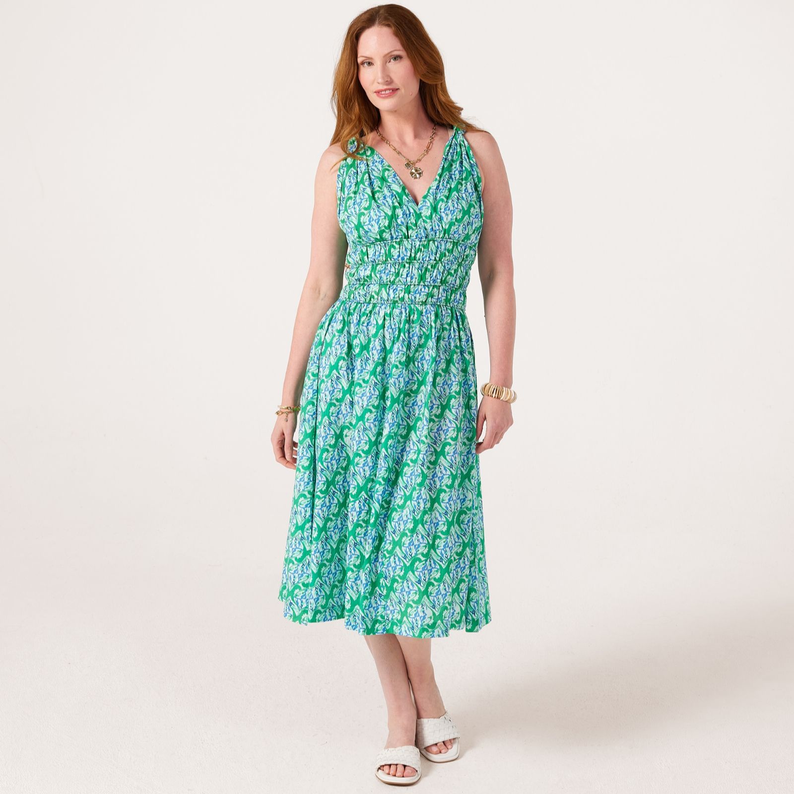 Handprint Dream Lindsay Midi Sleeveless Dress