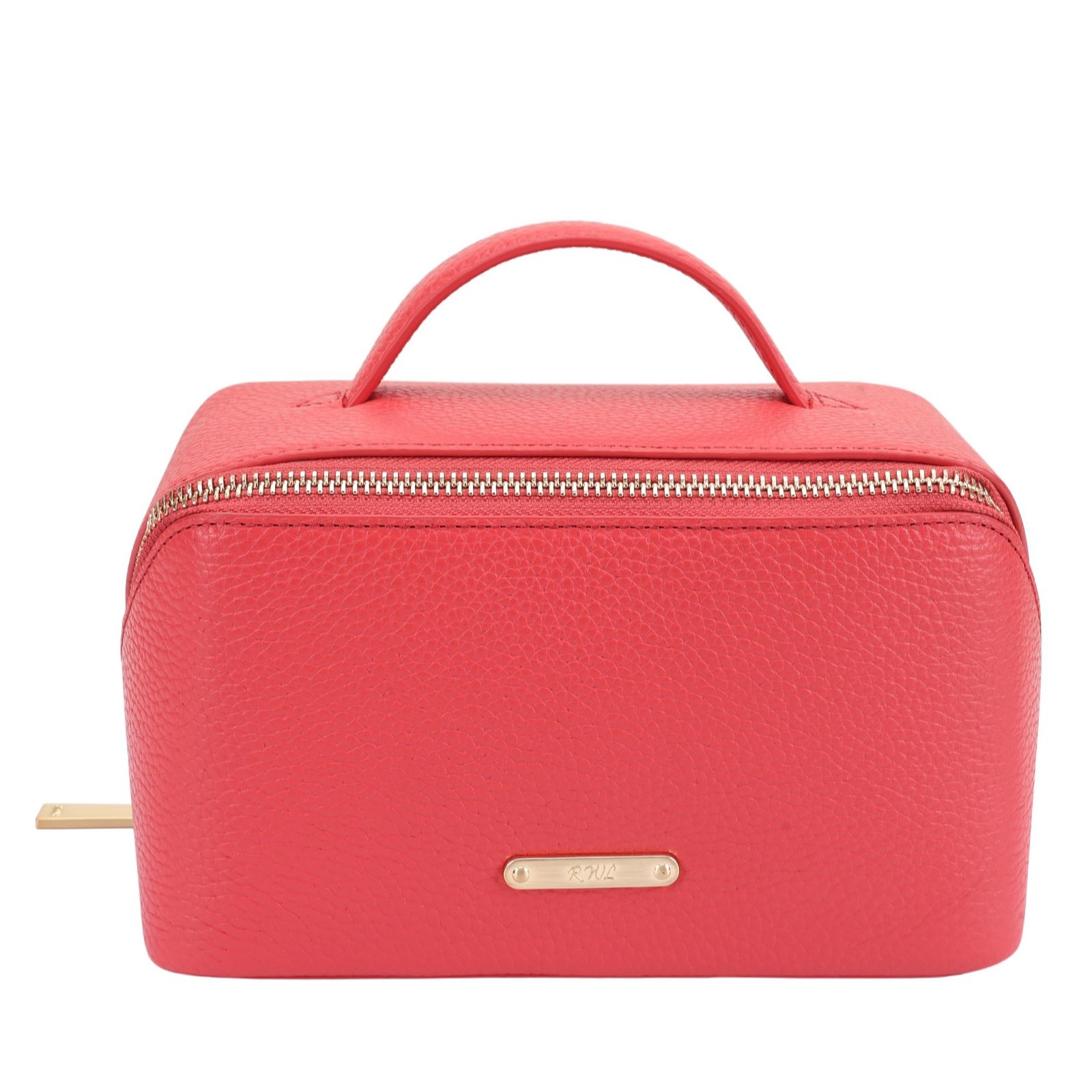 Ruth Langsford Lay Flat Leather Make Up Bag
