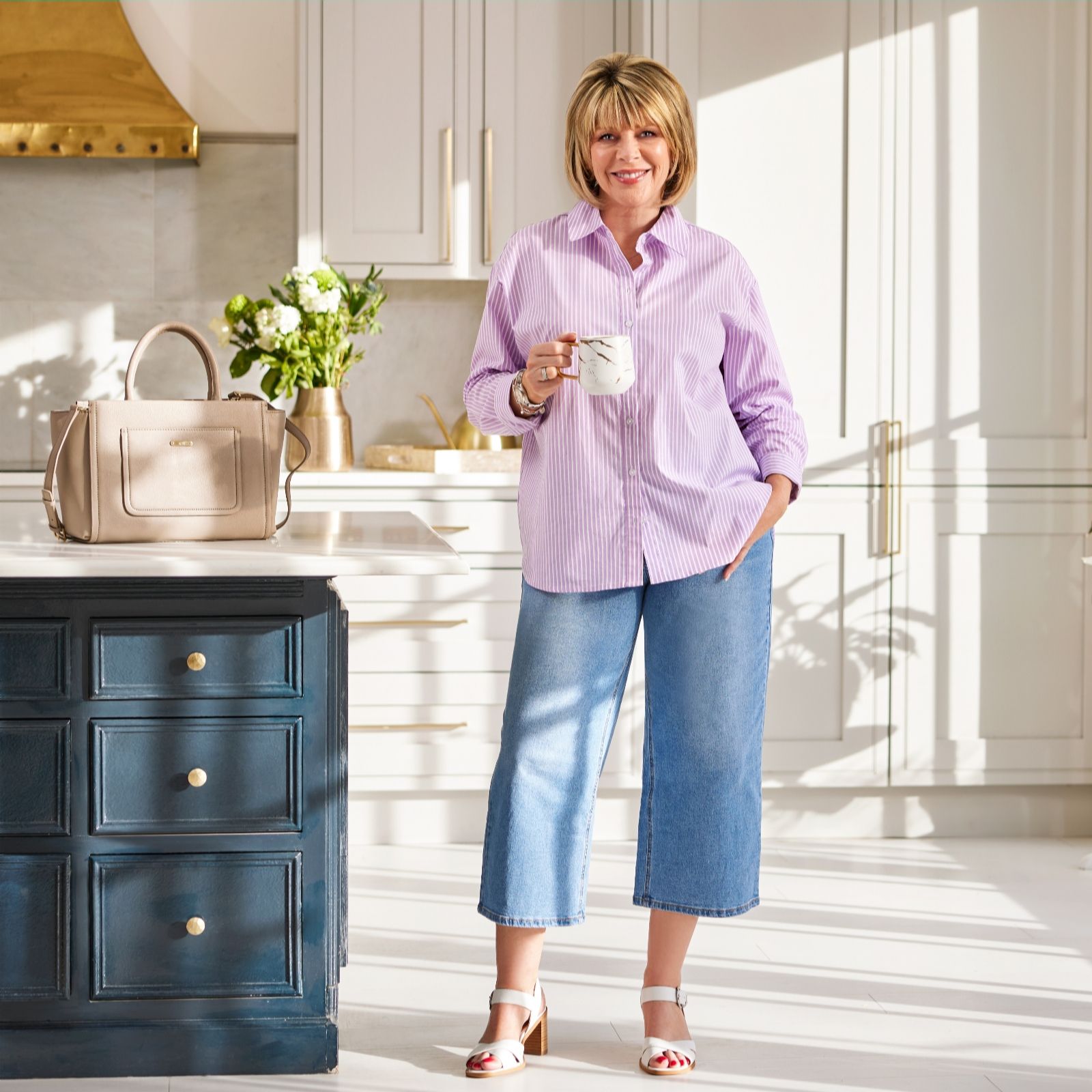 Ruth Langsford Stripe Relaxed Shirt - QVC UK