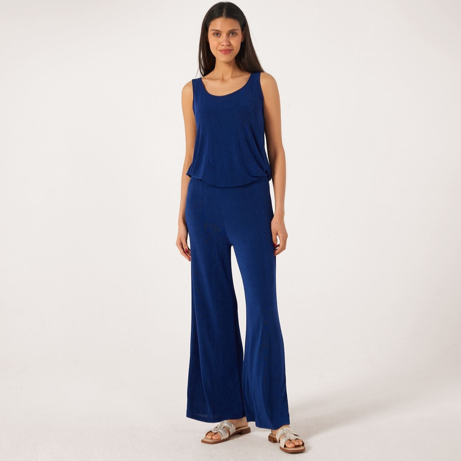 Kim & Co Poly Slinky Palazzo Petite Trousers