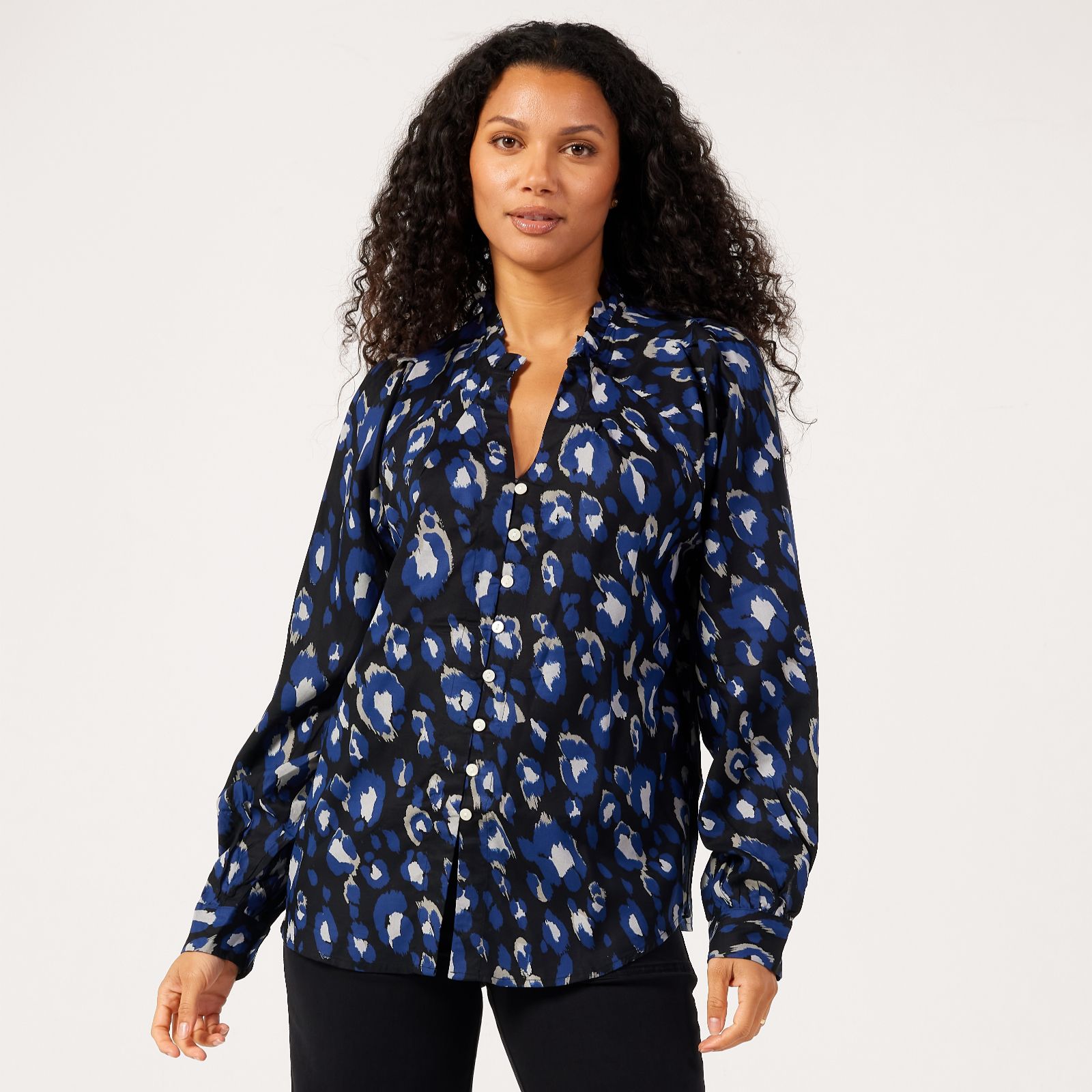 Denim & Co. Animal Print Blouse