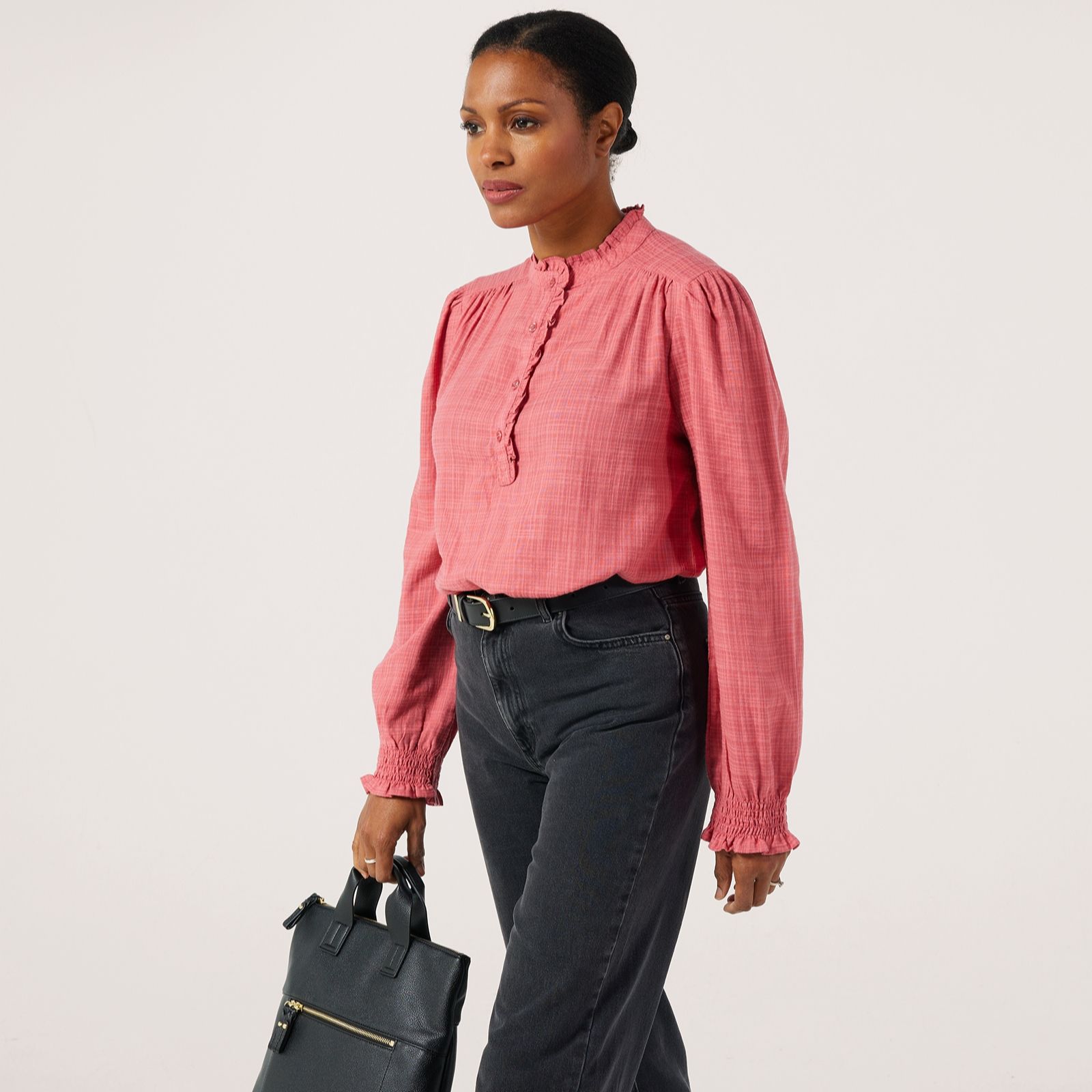 Denim & Co. Frill Detail Blouse