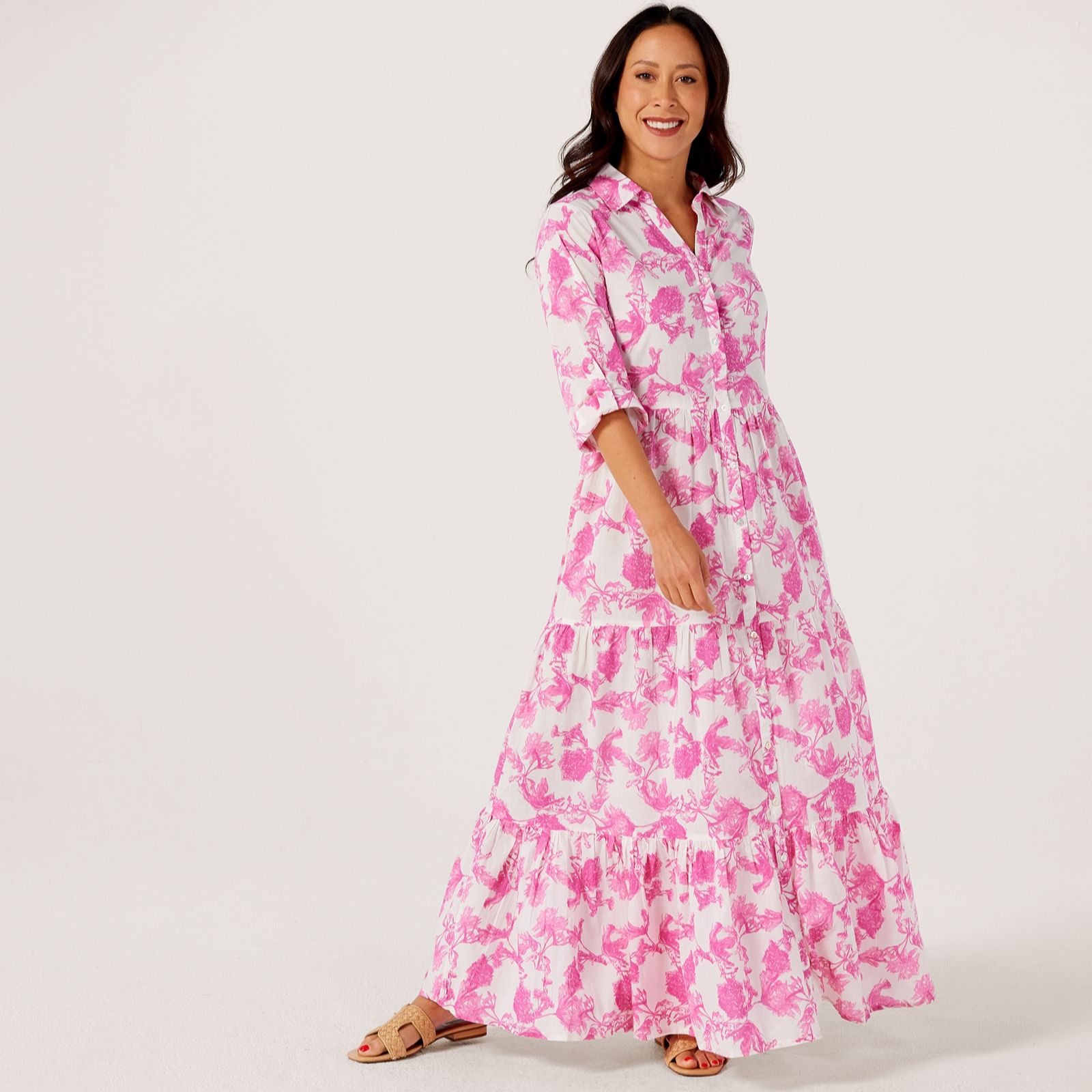 Saint Tropez Zus Printed Tiered Dress
