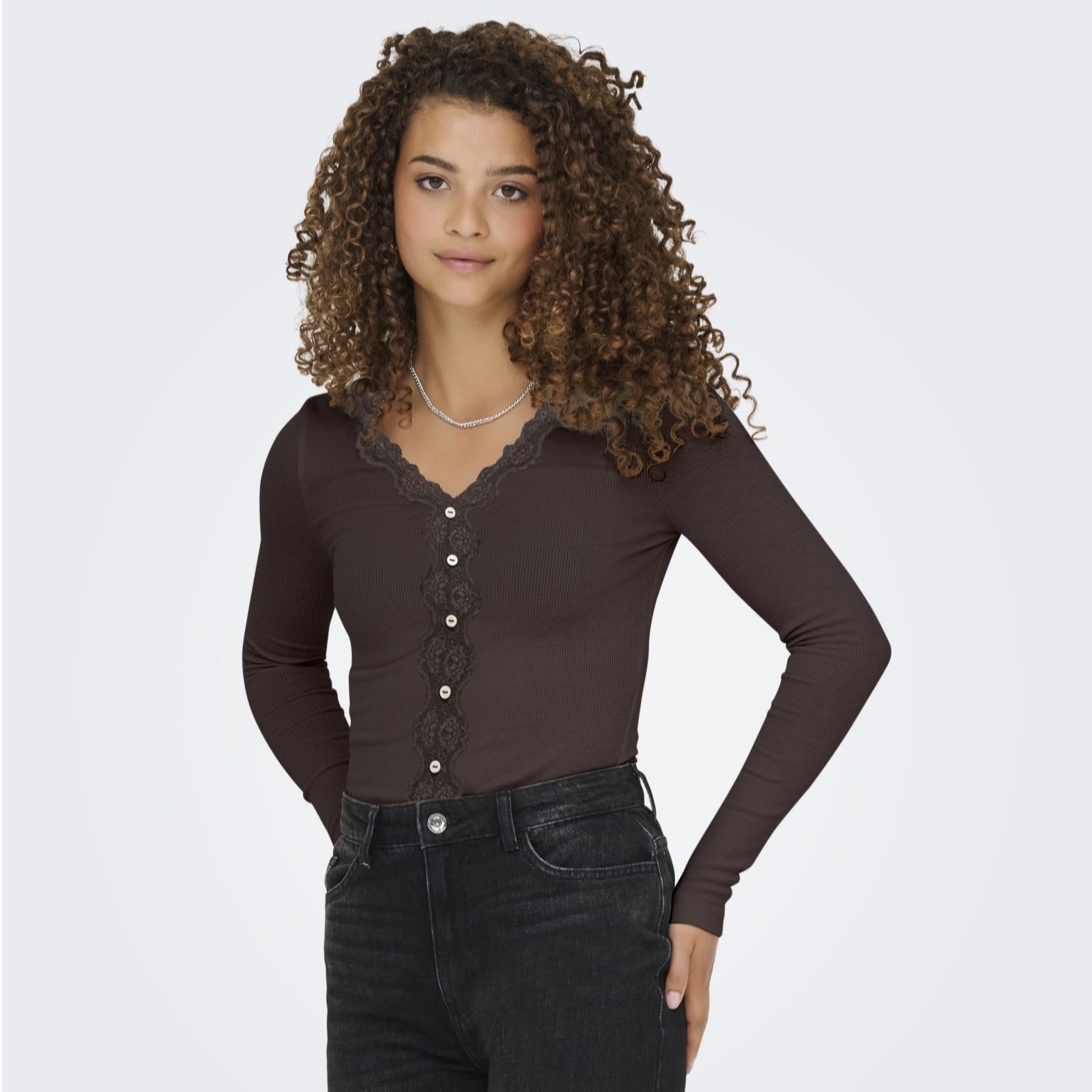 Only Lenea Lace Detail Top