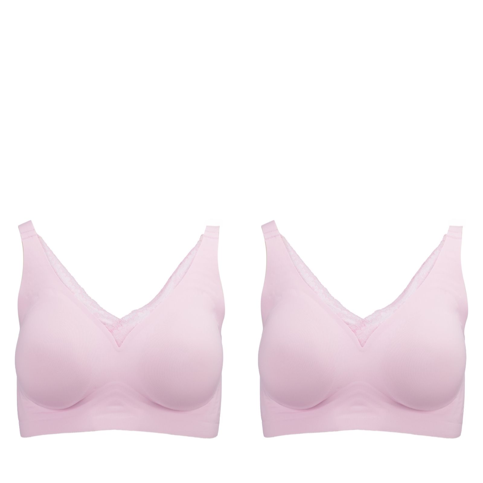 Rhonda Shear Lace Detail Gel Bra with Back Closure 2 Pack