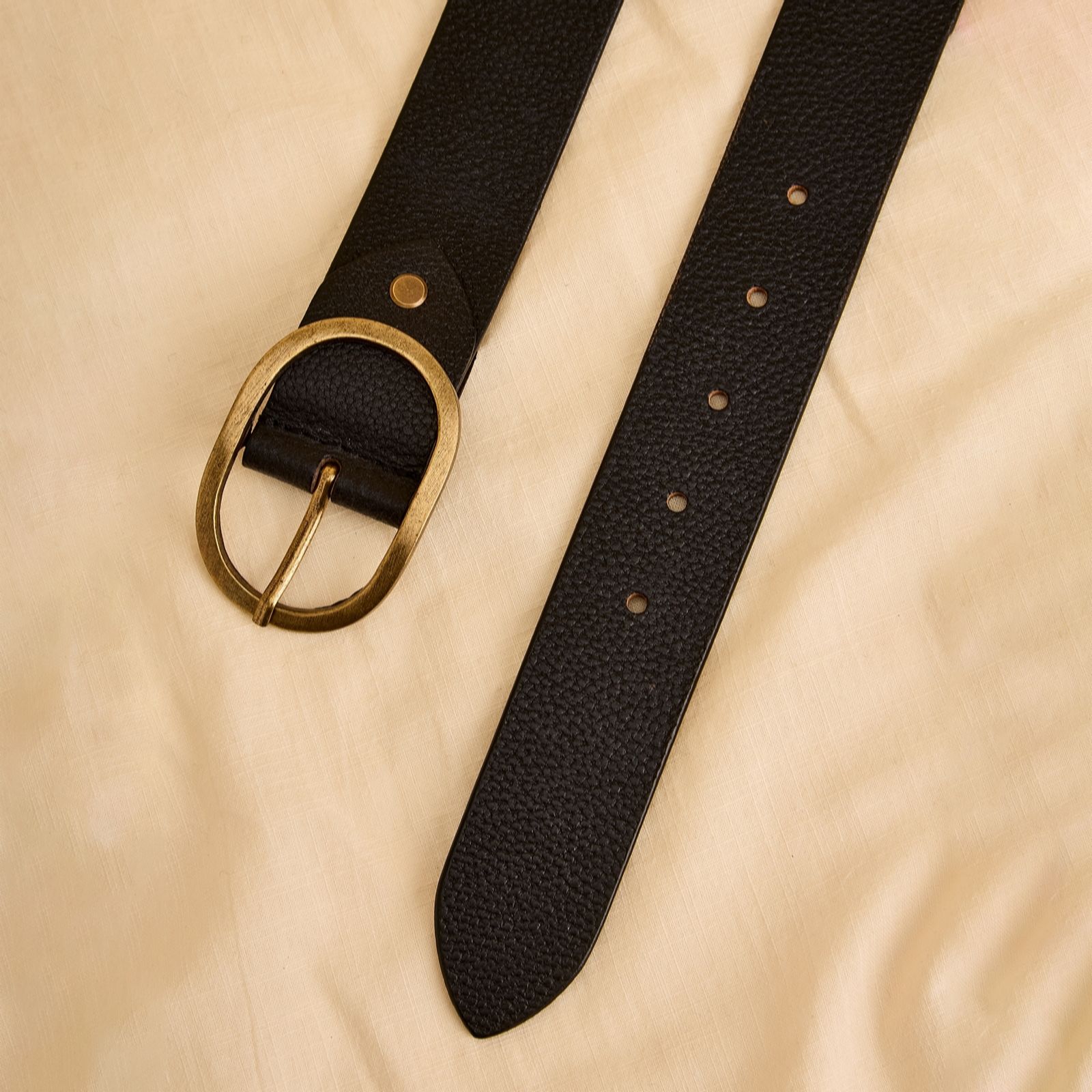 Apricot Leather Belt
