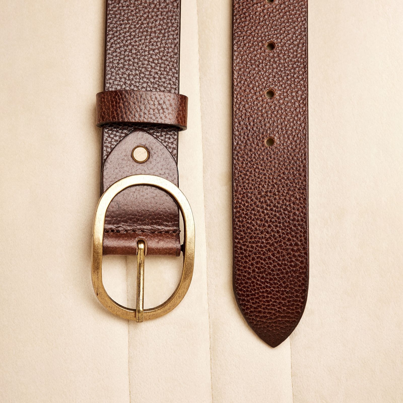 Apricot Leather Belt