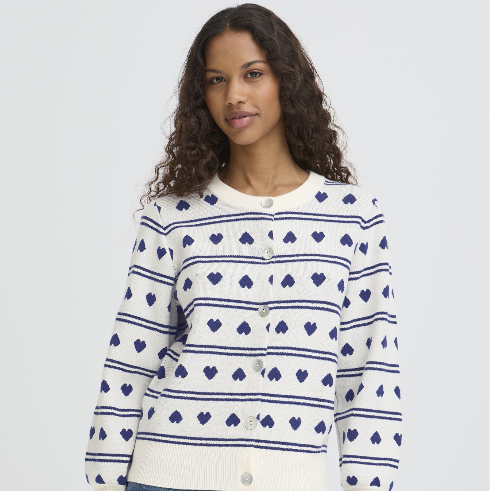 ICHI Brielle Heart Cardigan