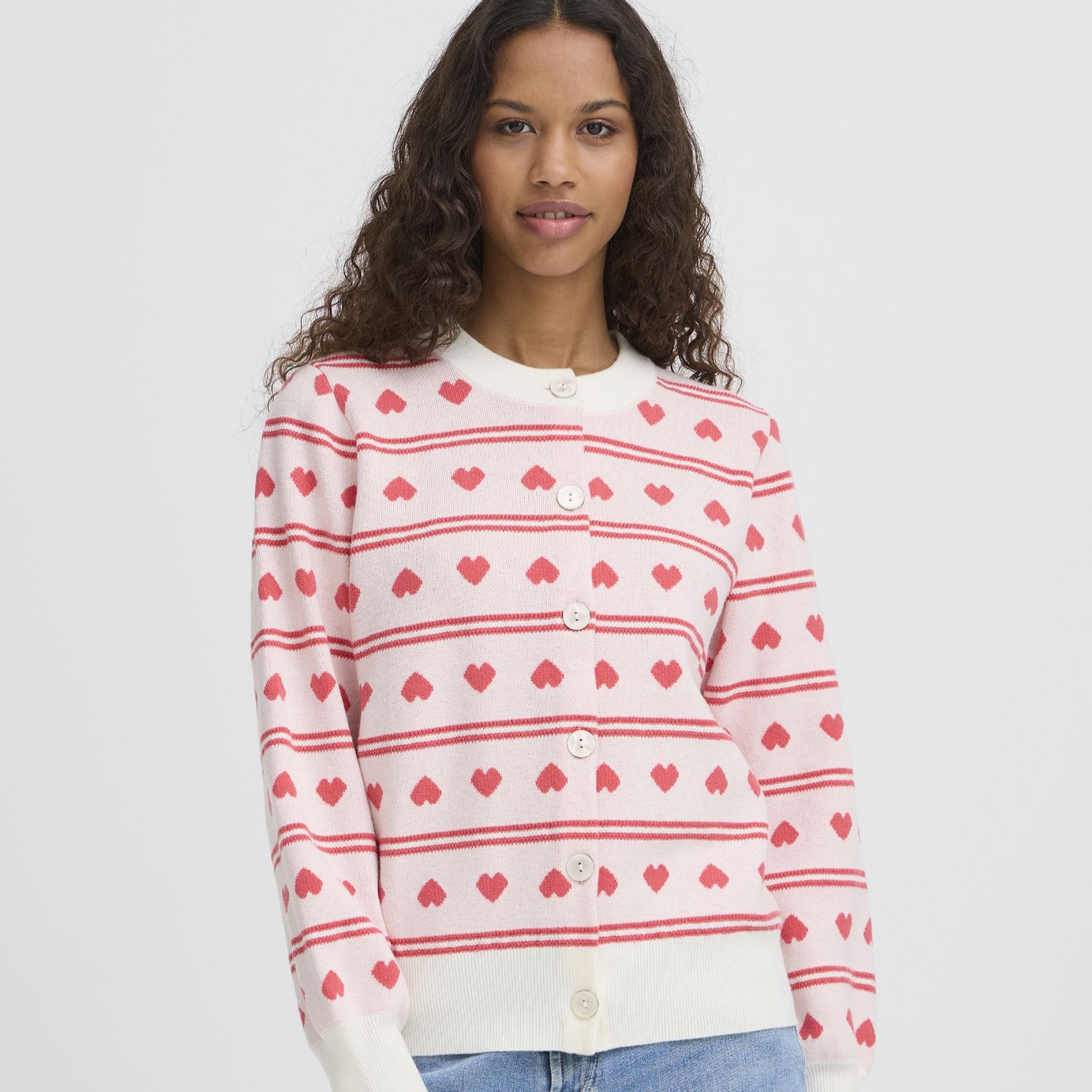 ICHI Brielle Heart Cardigan