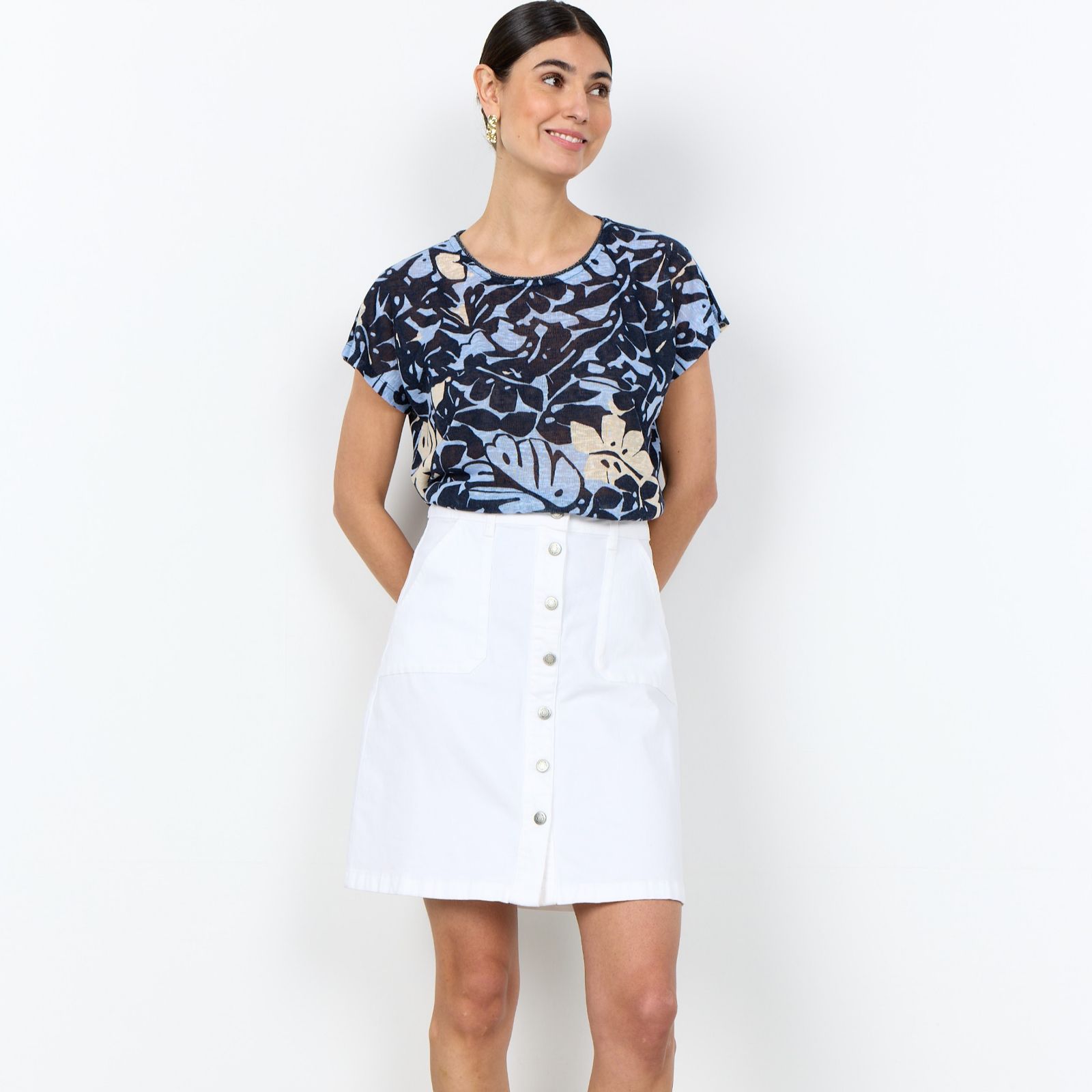 SOYACONCEPT Aretha Printed Short Sleeve Top