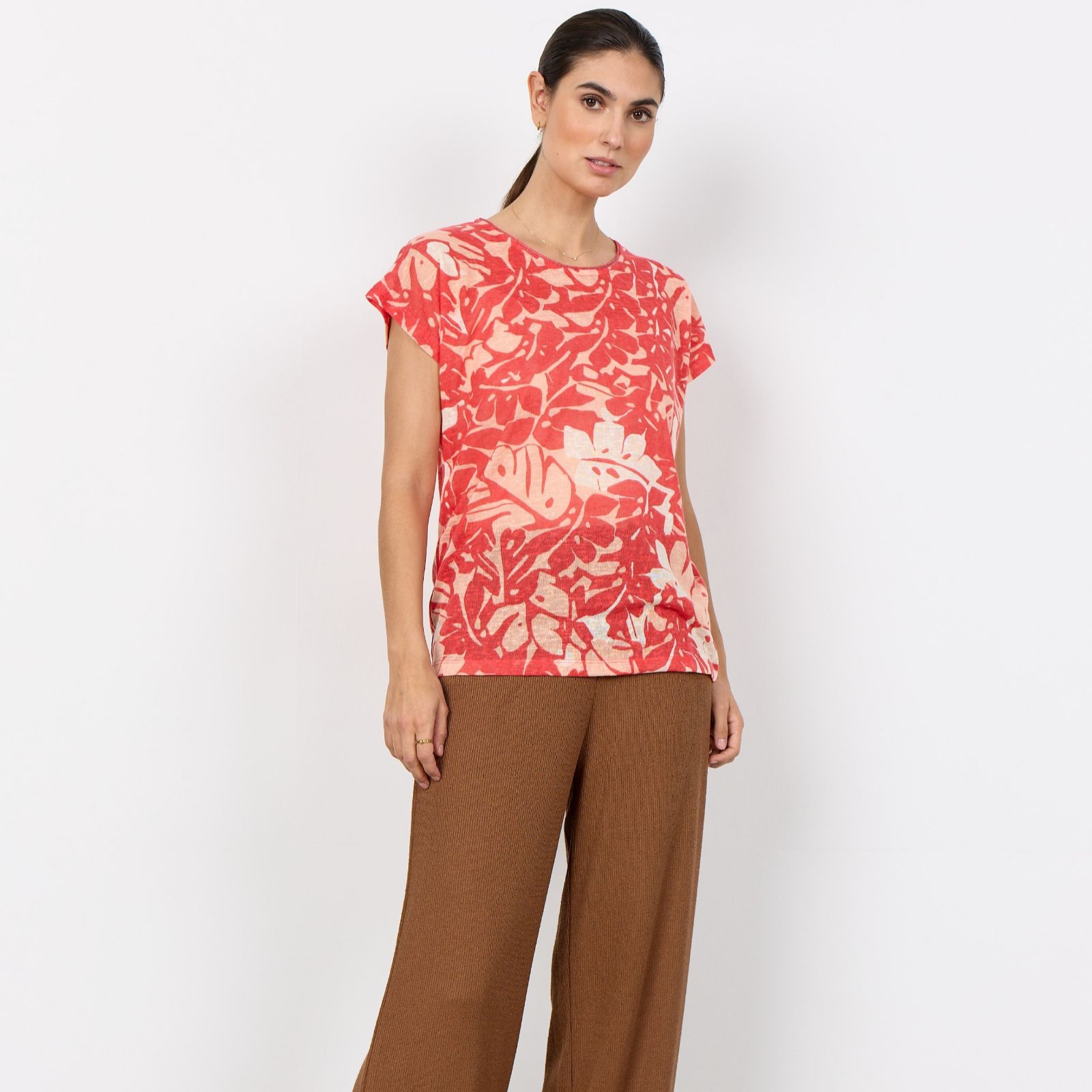 SOYACONCEPT Aretha Printed Short Sleeve Top