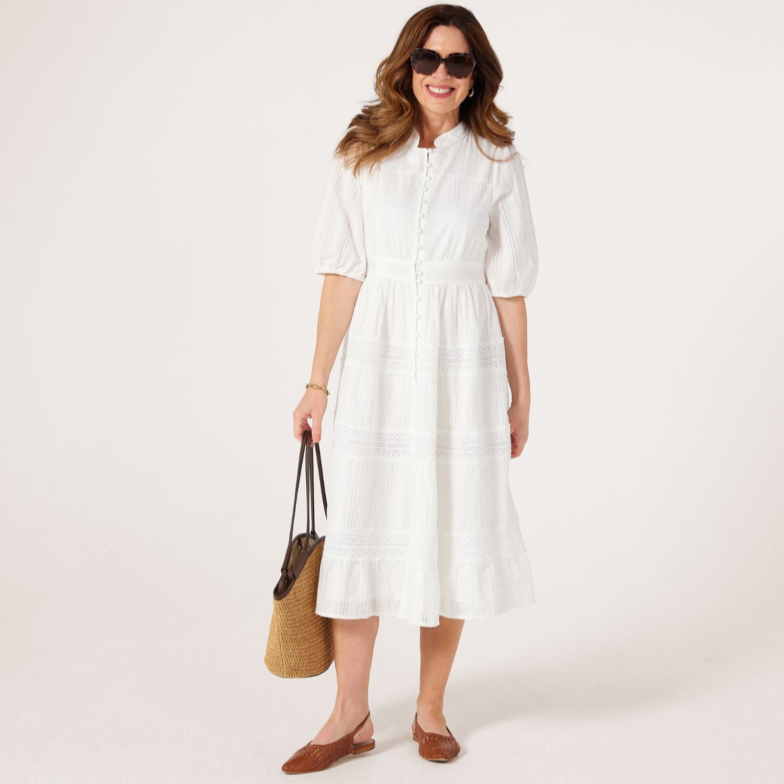 Izabel London Embroidered Midi Dress