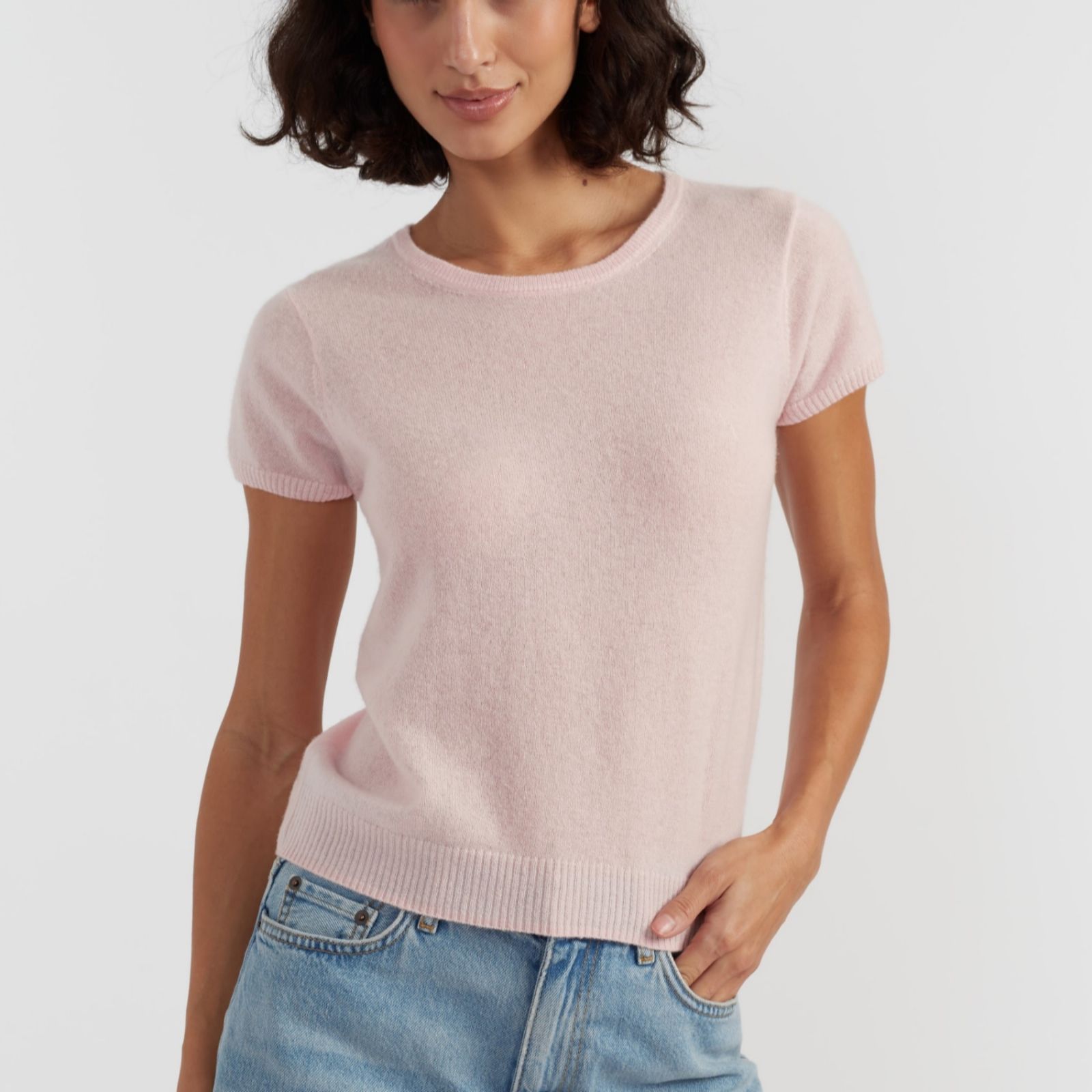 Chinti & Parker 100% Cashmere Short Sleeve Top