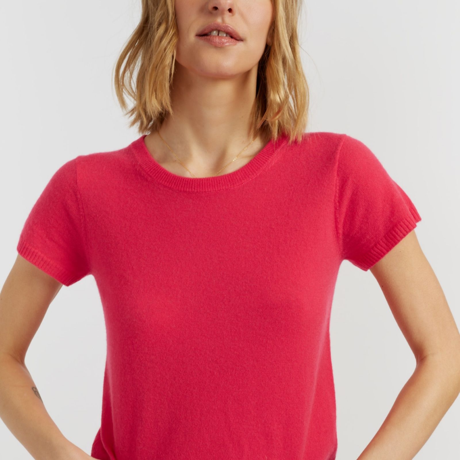 Chinti & Parker 100% Cashmere Short Sleeve Top