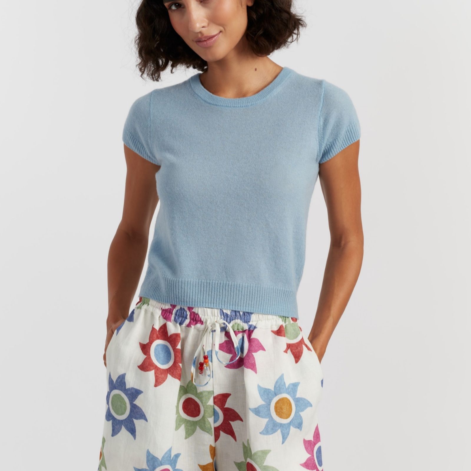 Chinti & Parker 100% Cashmere Short Sleeve Top