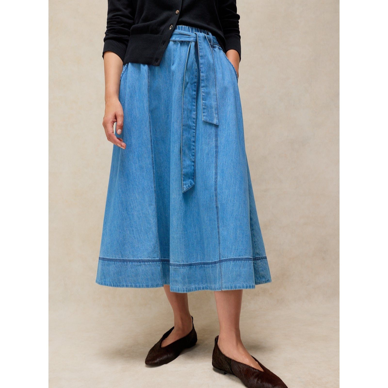 White Stuff Krystin Denim Midi Skirt