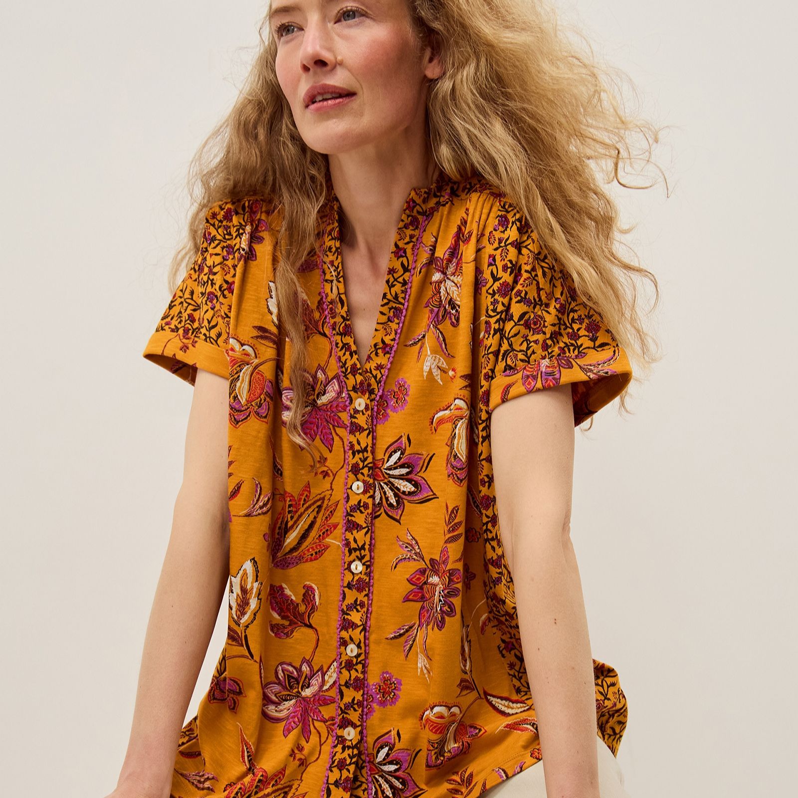 Monsoon Zainab Print Jersey Top