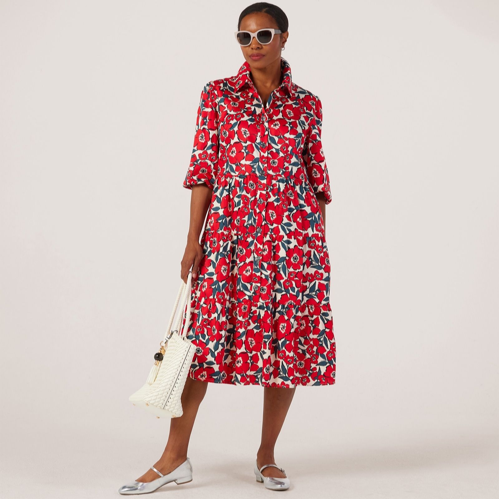 Helene Berman Floral Print Dress