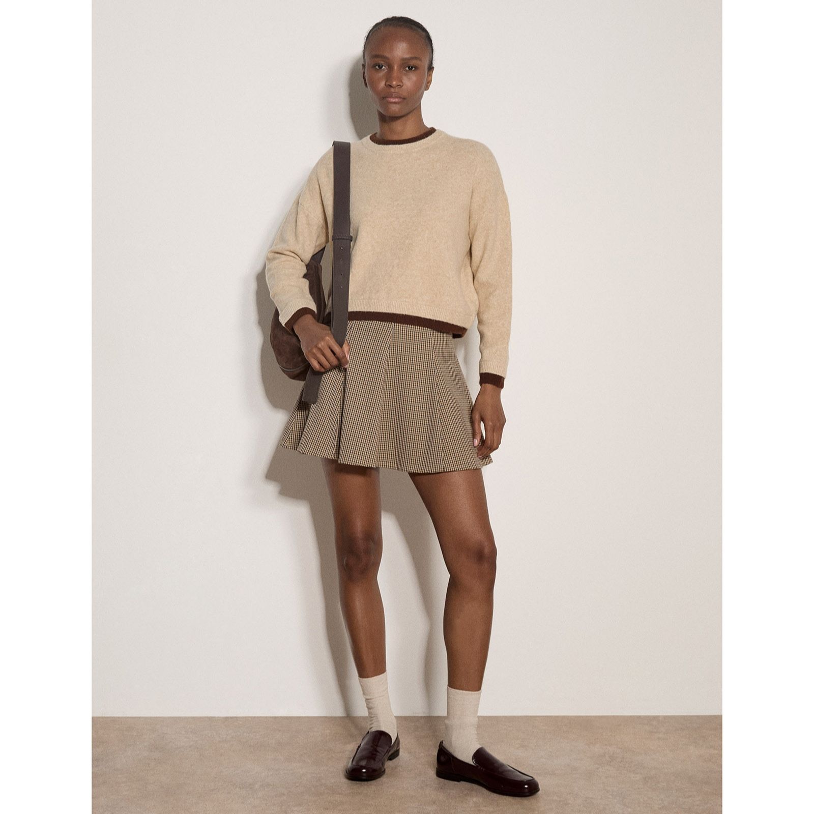 Apricot Contrast Colour Layered Jumper