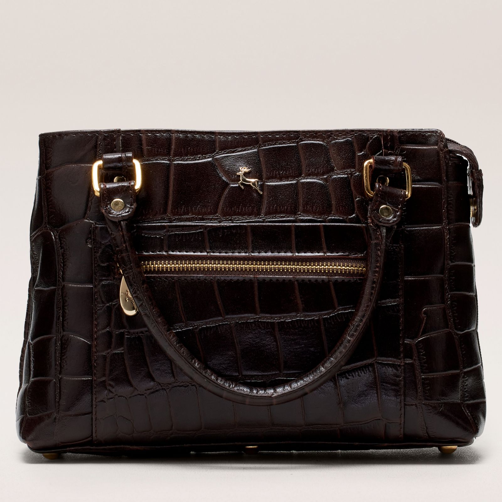Ashwood Leather Croc Medium Multiway Bag