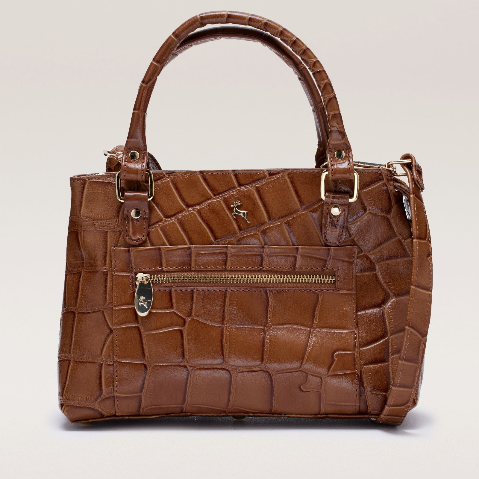 Ashwood Leather Croc Medium Multiway Bag