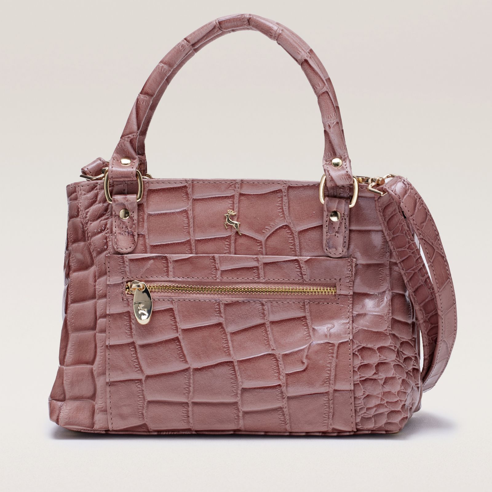 Ashwood Leather Croc Medium Multiway Bag