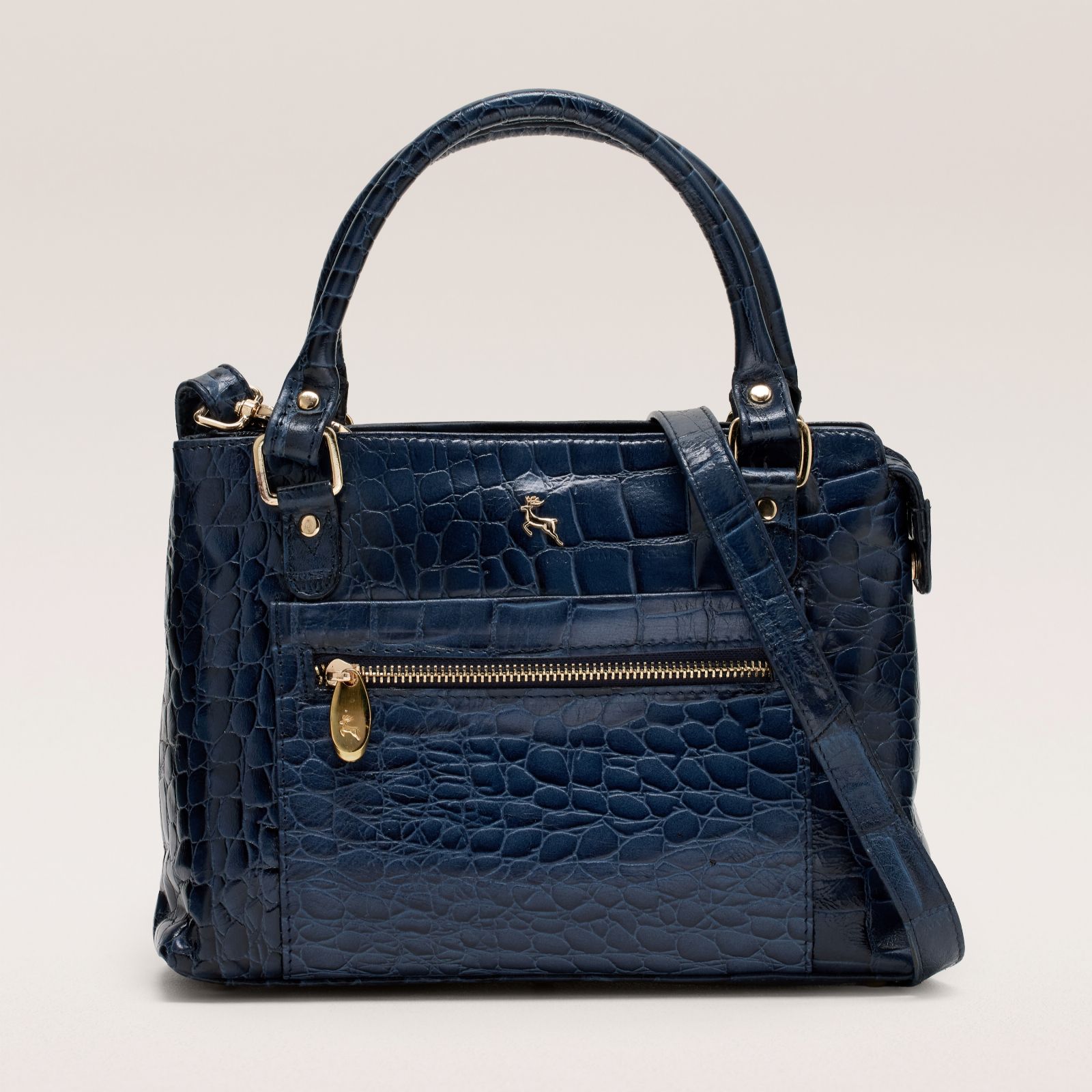 Ashwood Leather Croc Medium Multiway Bag