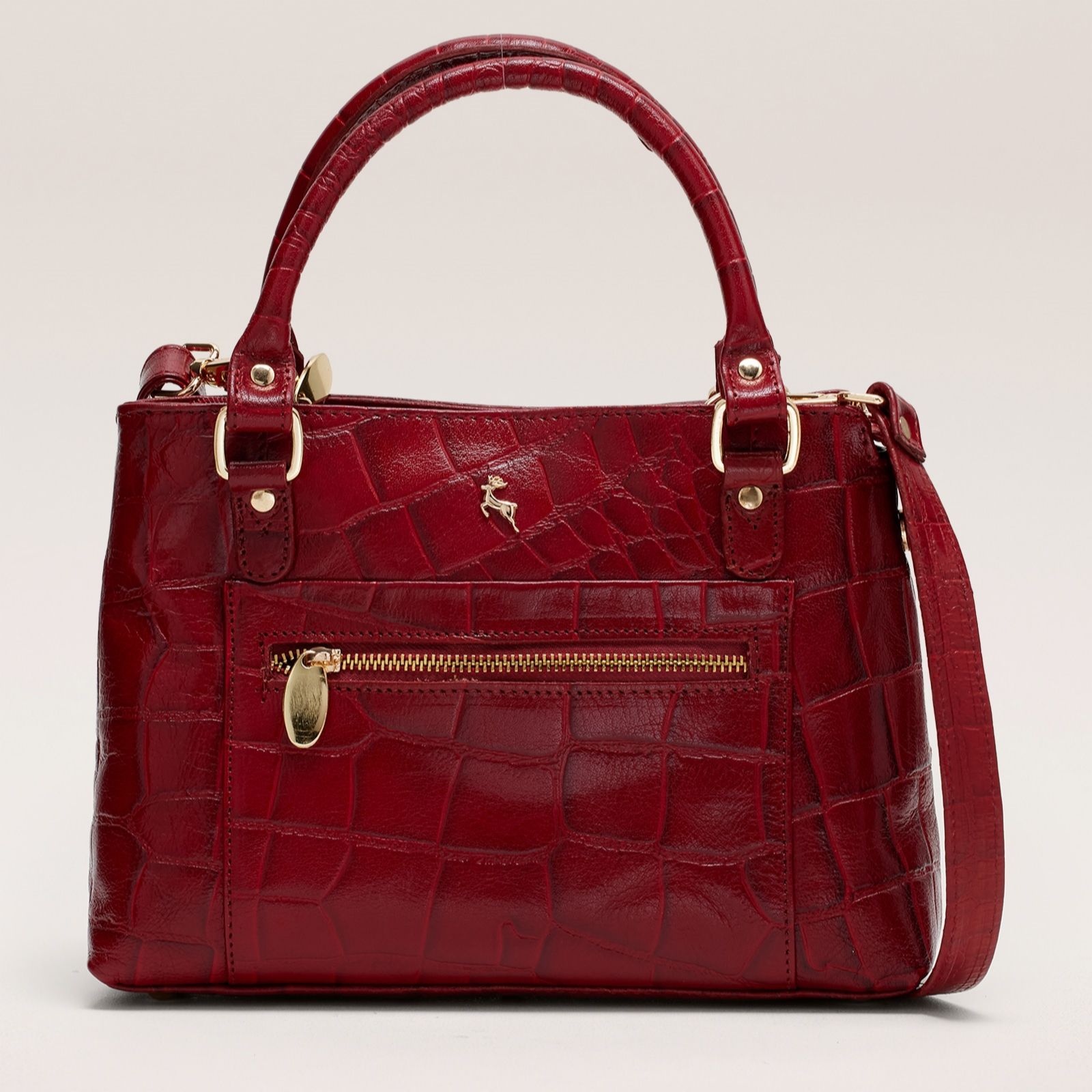 Ashwood Leather Croc Medium Multiway Bag