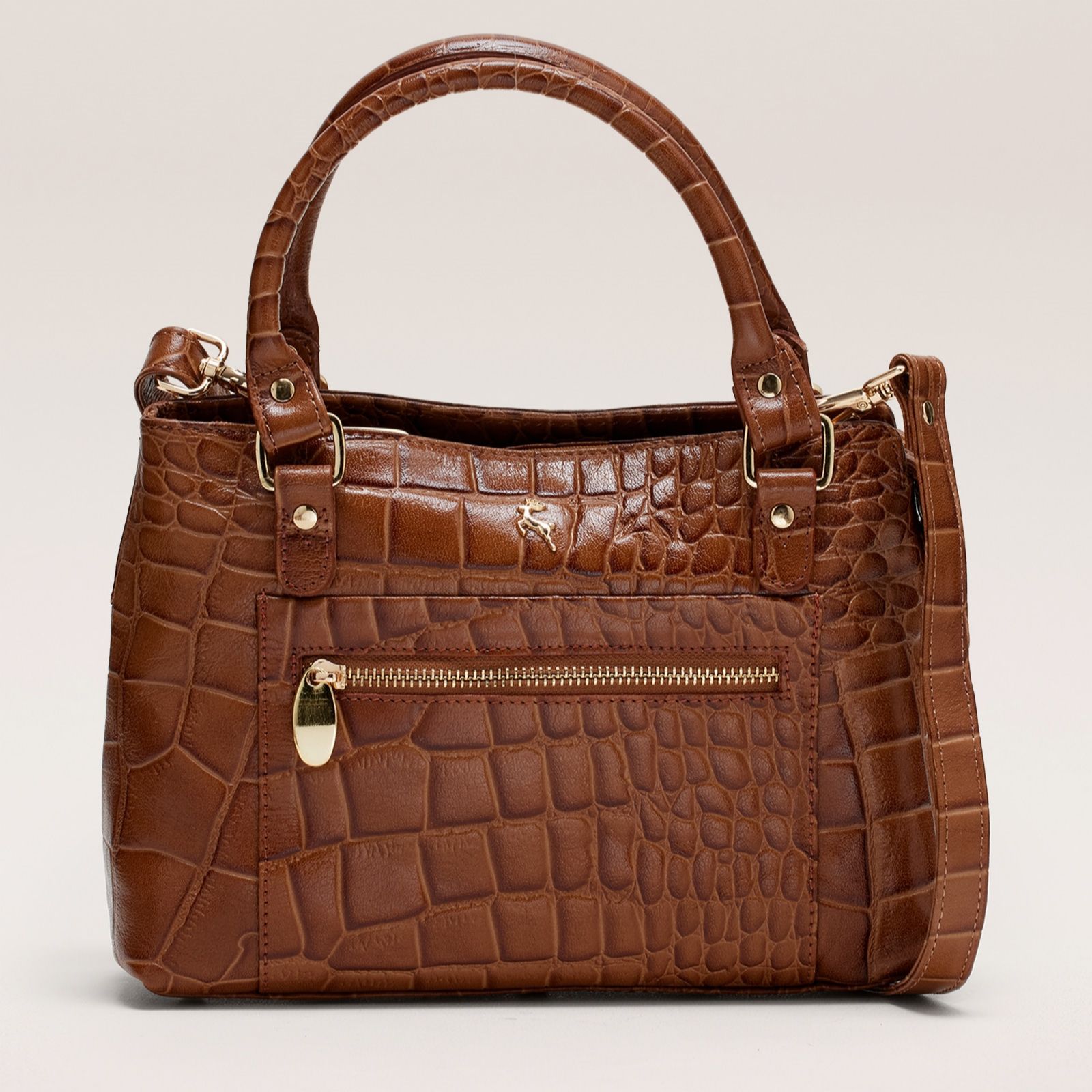 Ashwood Leather Croc Medium Multiway Bag