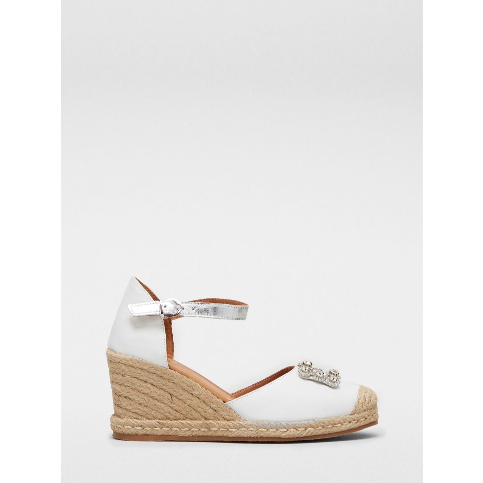 Outlet Moda in Pelle Havanna Espadrille Wedge