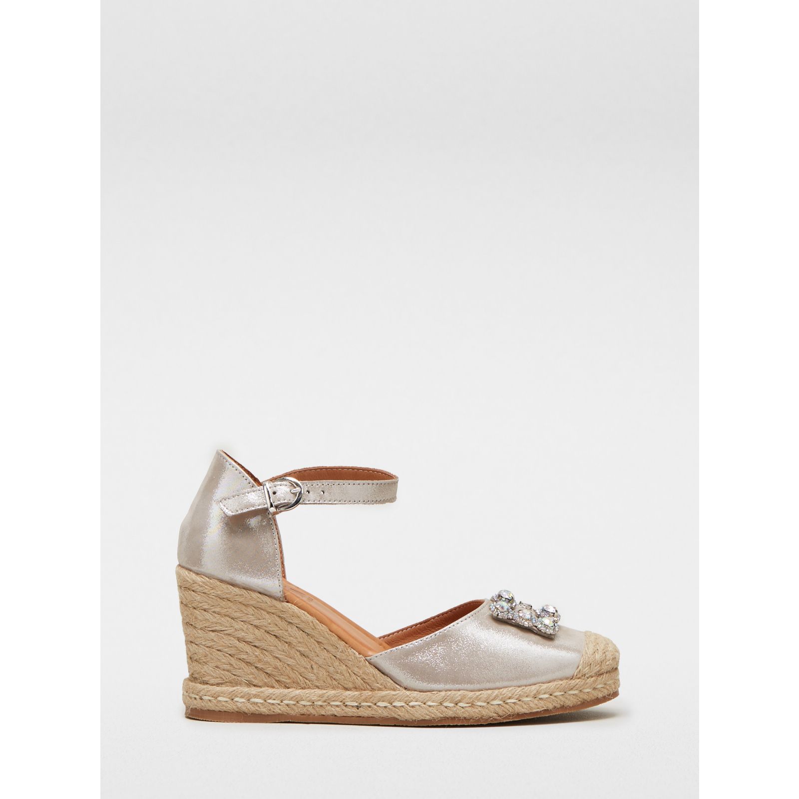 Outlet Moda in Pelle Havanna Espadrille Wedge